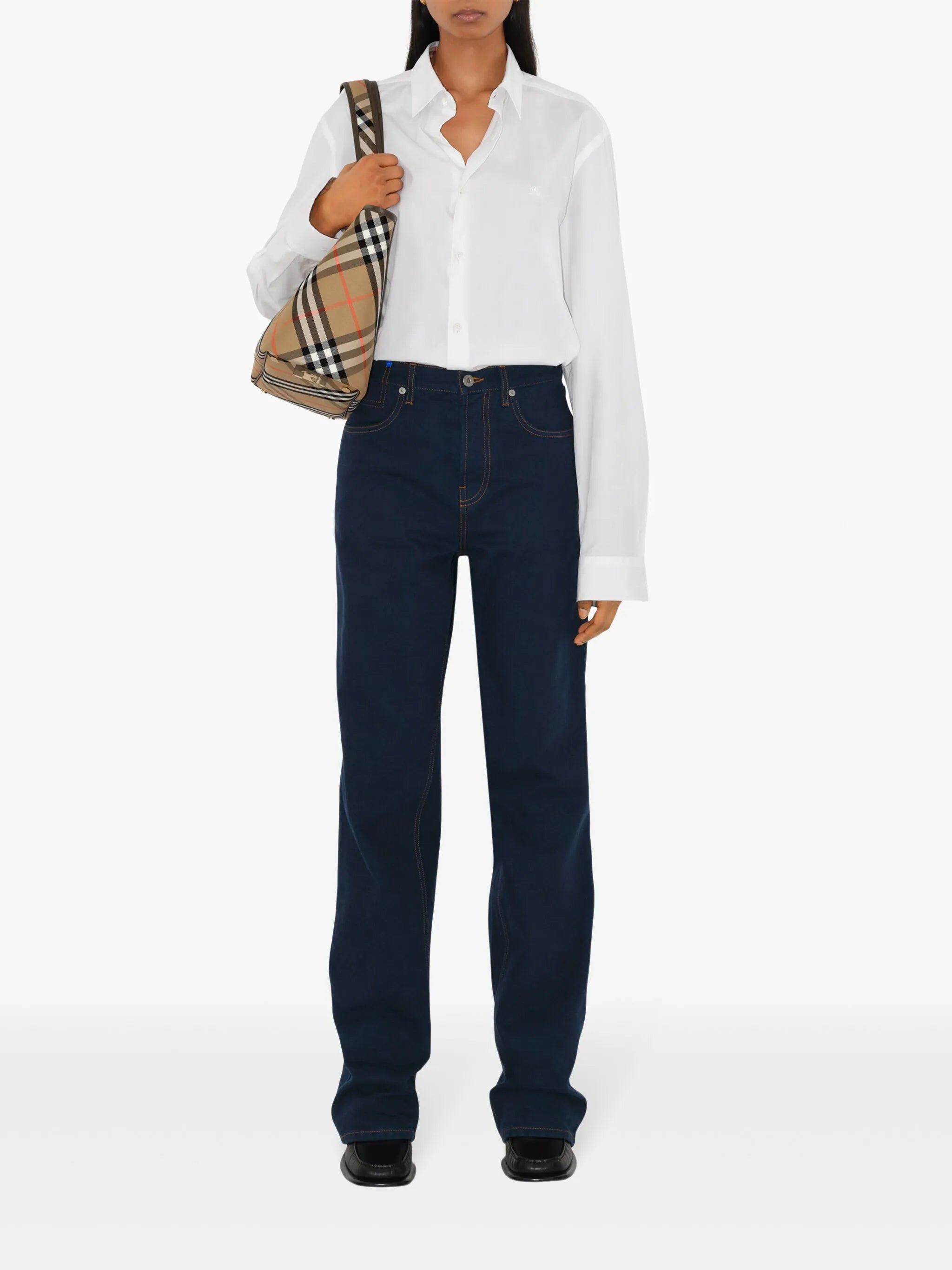 small check tote bag