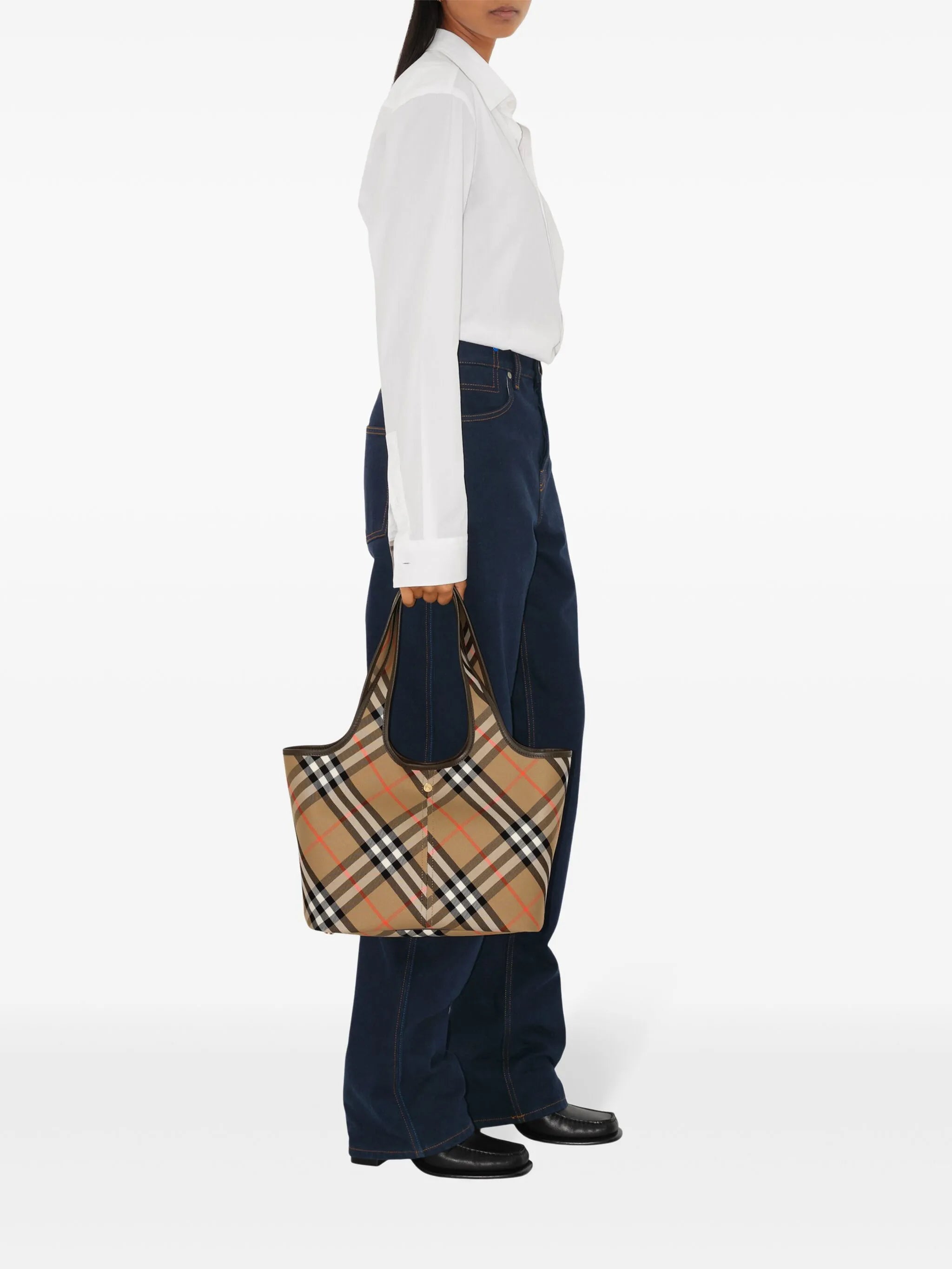 small check tote bag