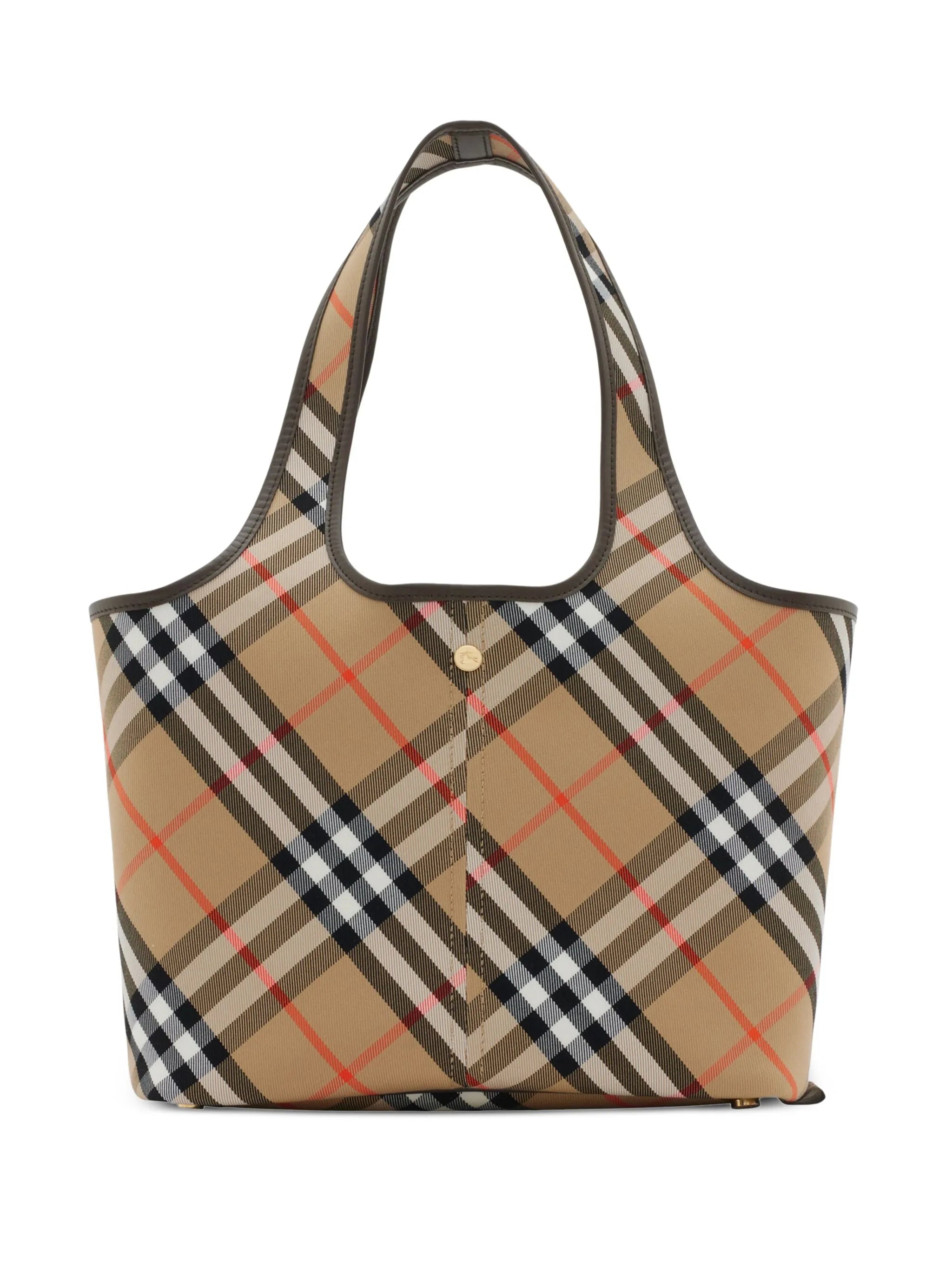 small check tote bag