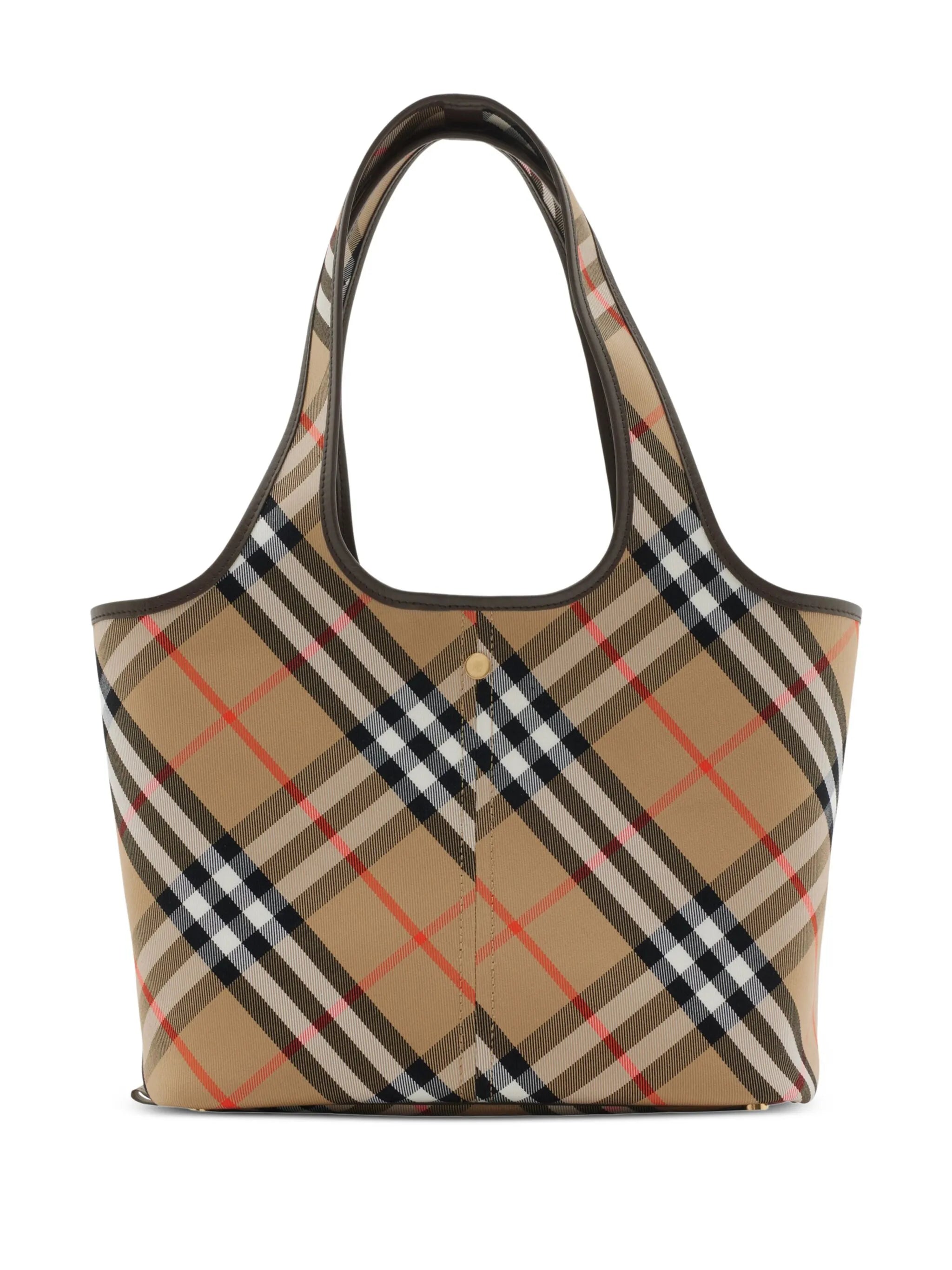 small check tote bag