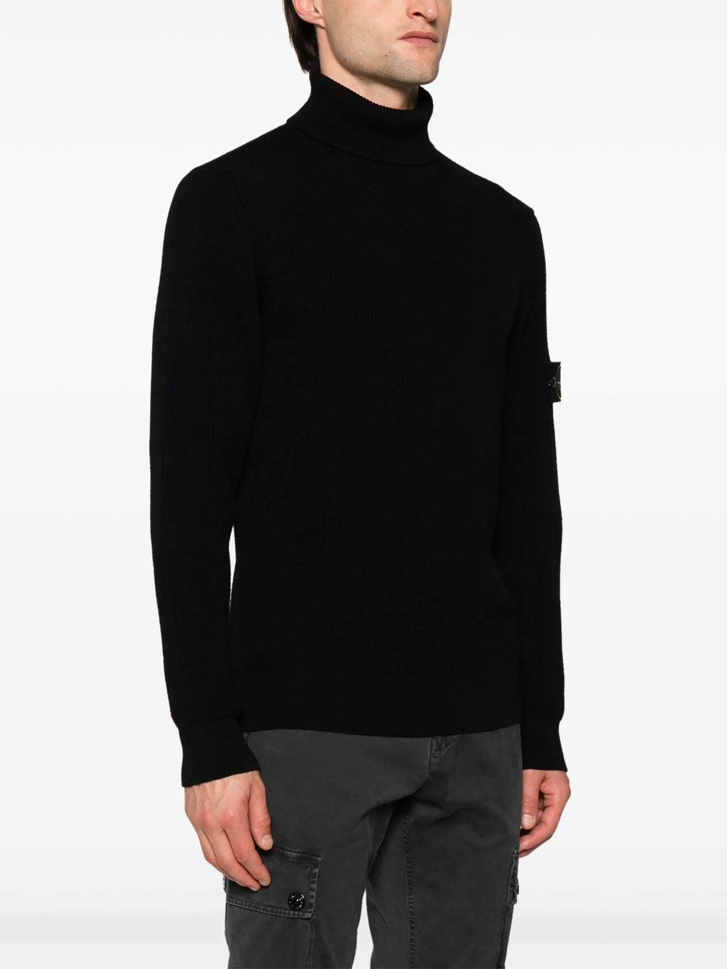 Compass-badge wool jumper