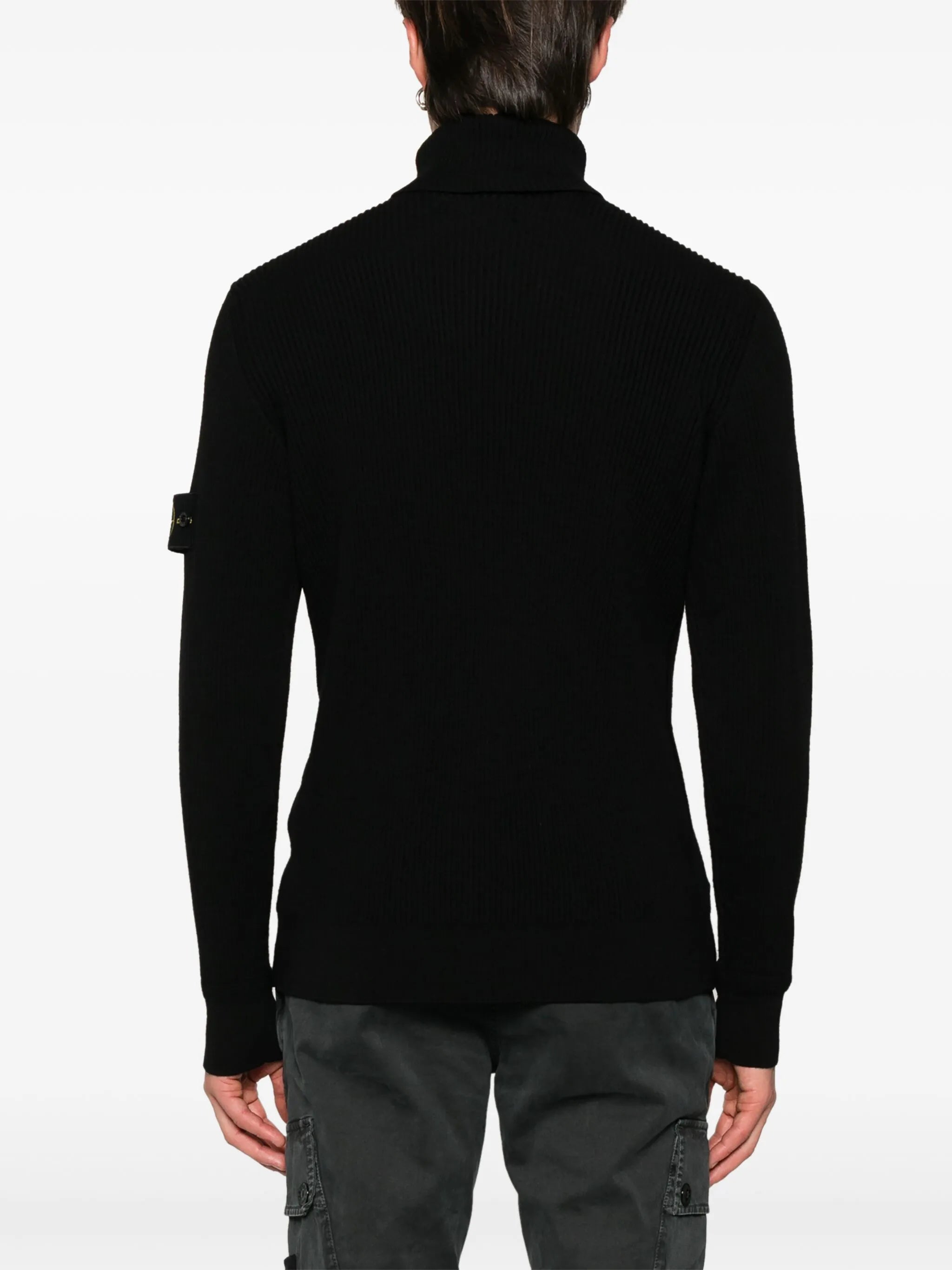 Compass-badge wool jumper