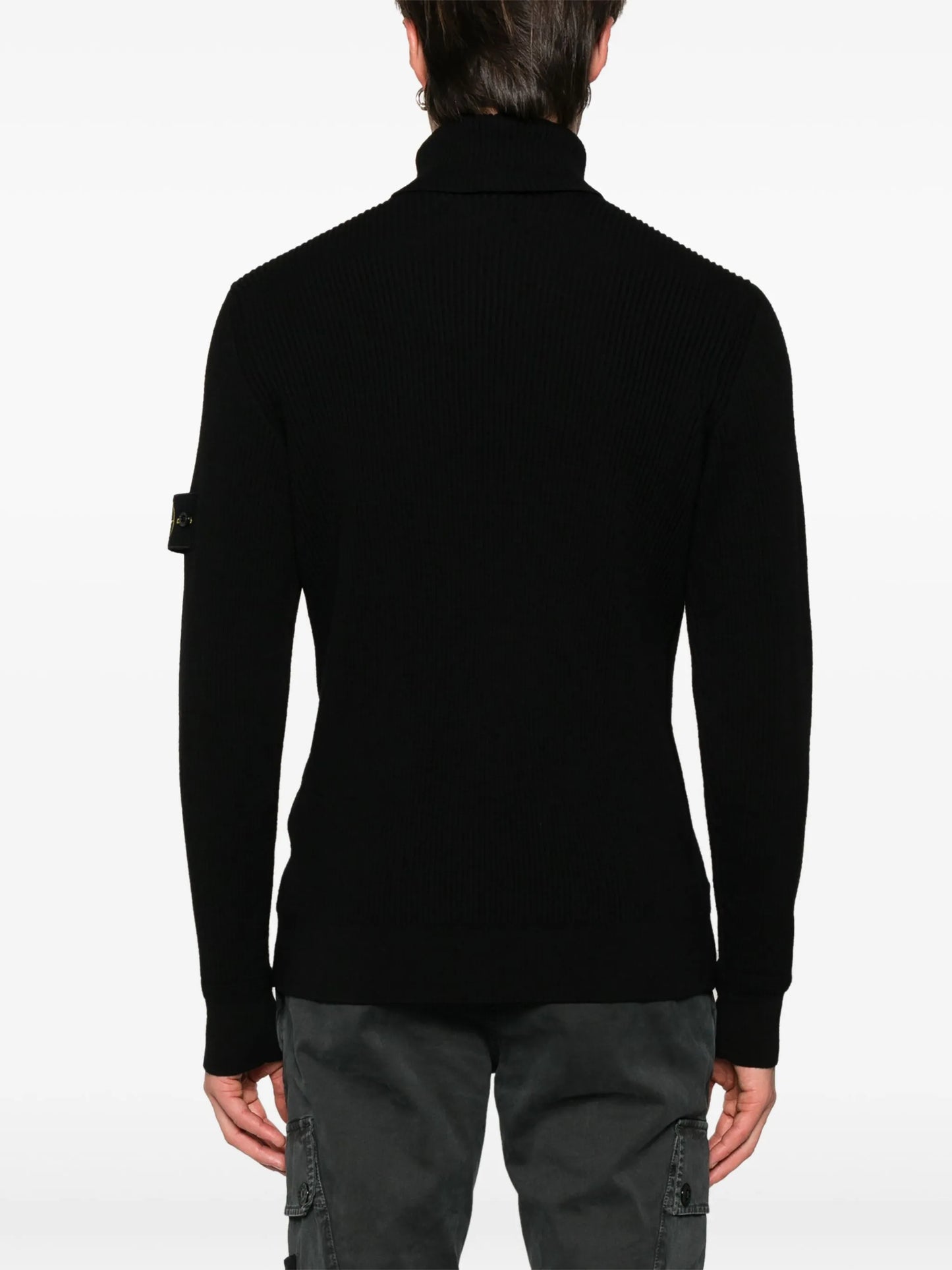 Compass-badge wool jumper
