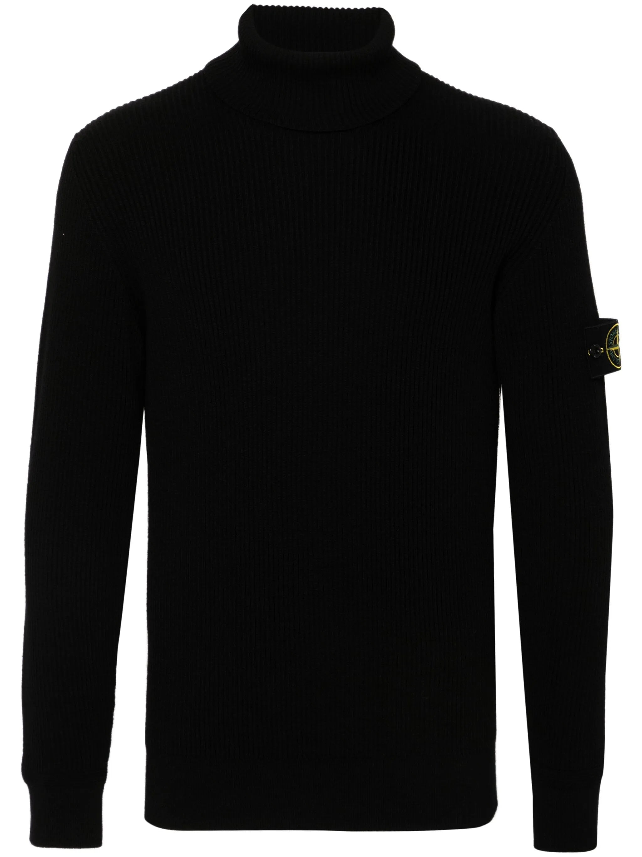 Compass-badge wool jumper