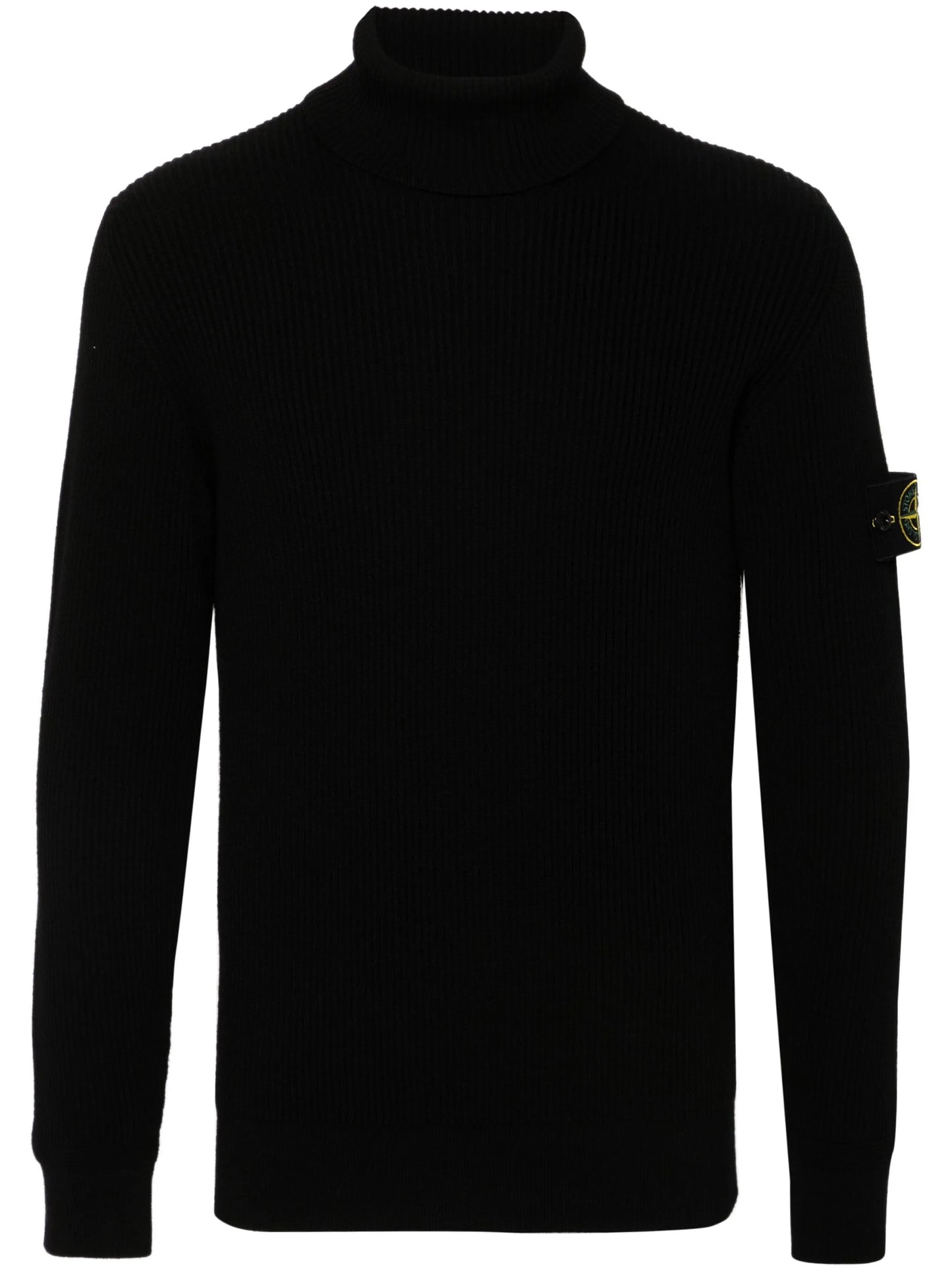 Compass-badge wool jumper