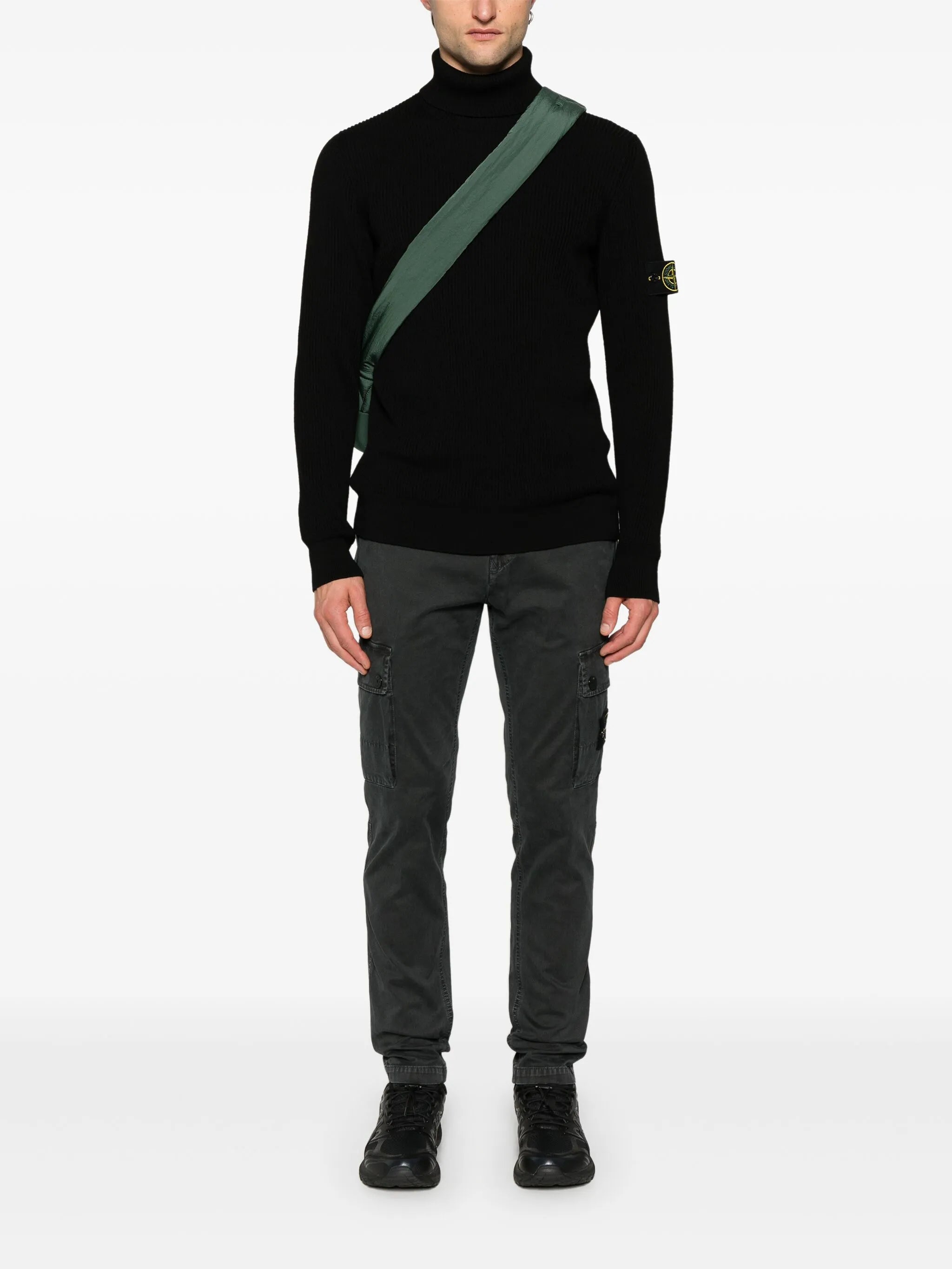 Compass-badge wool jumper