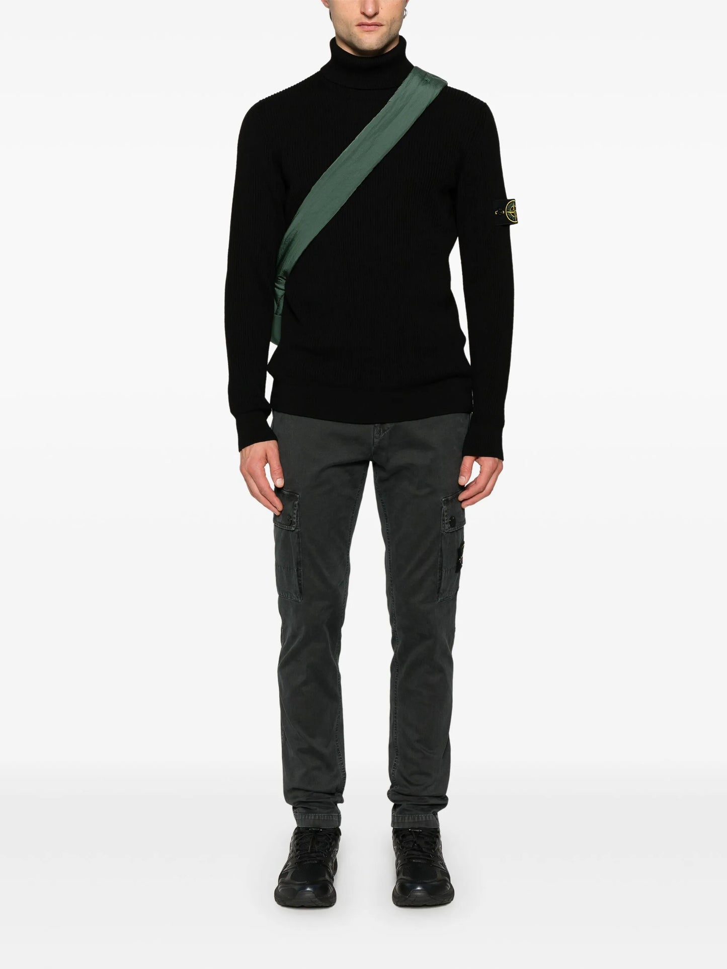 Compass-badge wool jumper