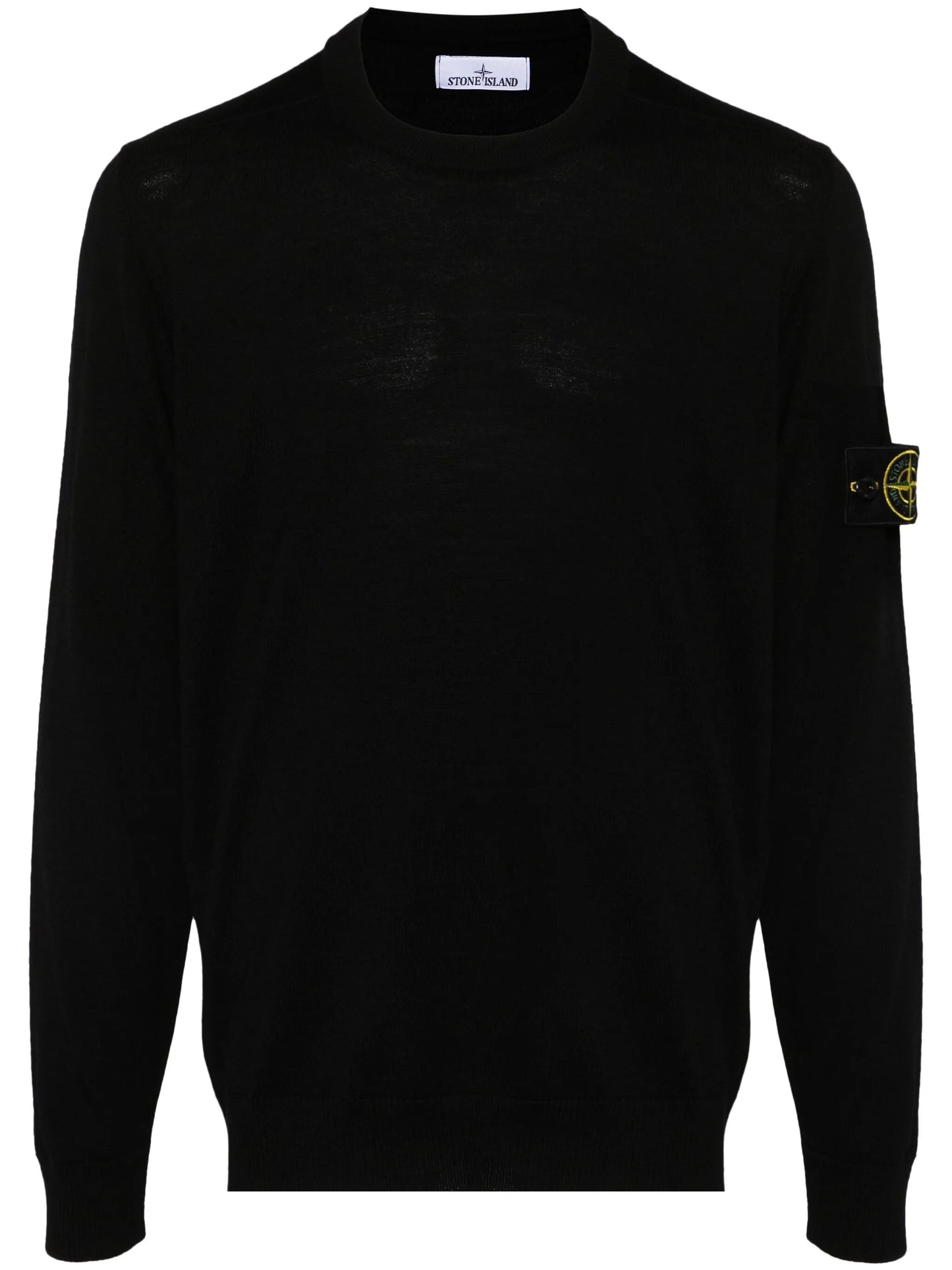 removable logo-patch crew-neck sweatshirt