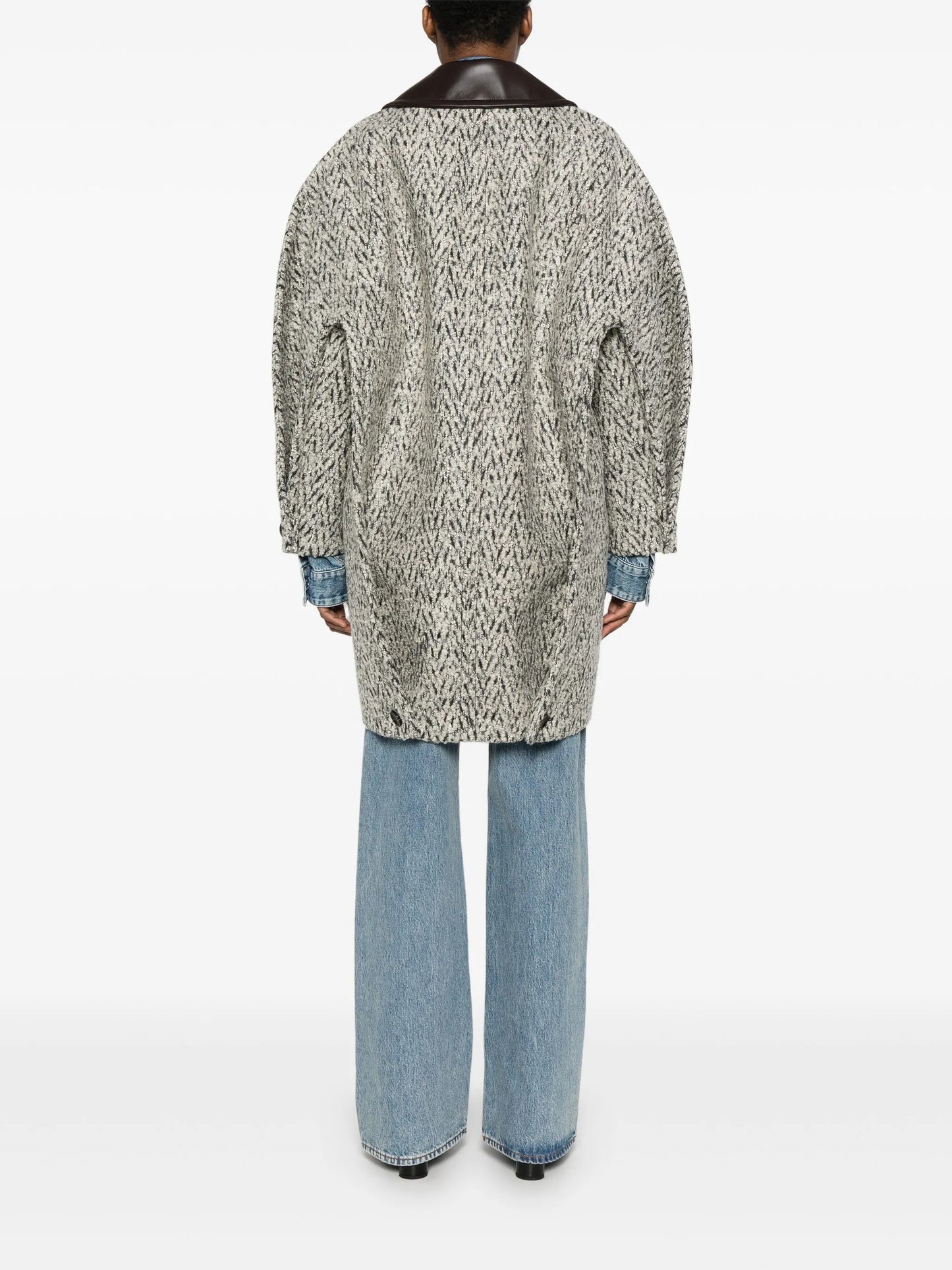 chevron-pattern coat