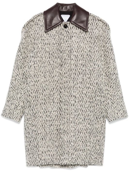 chevron-pattern coat