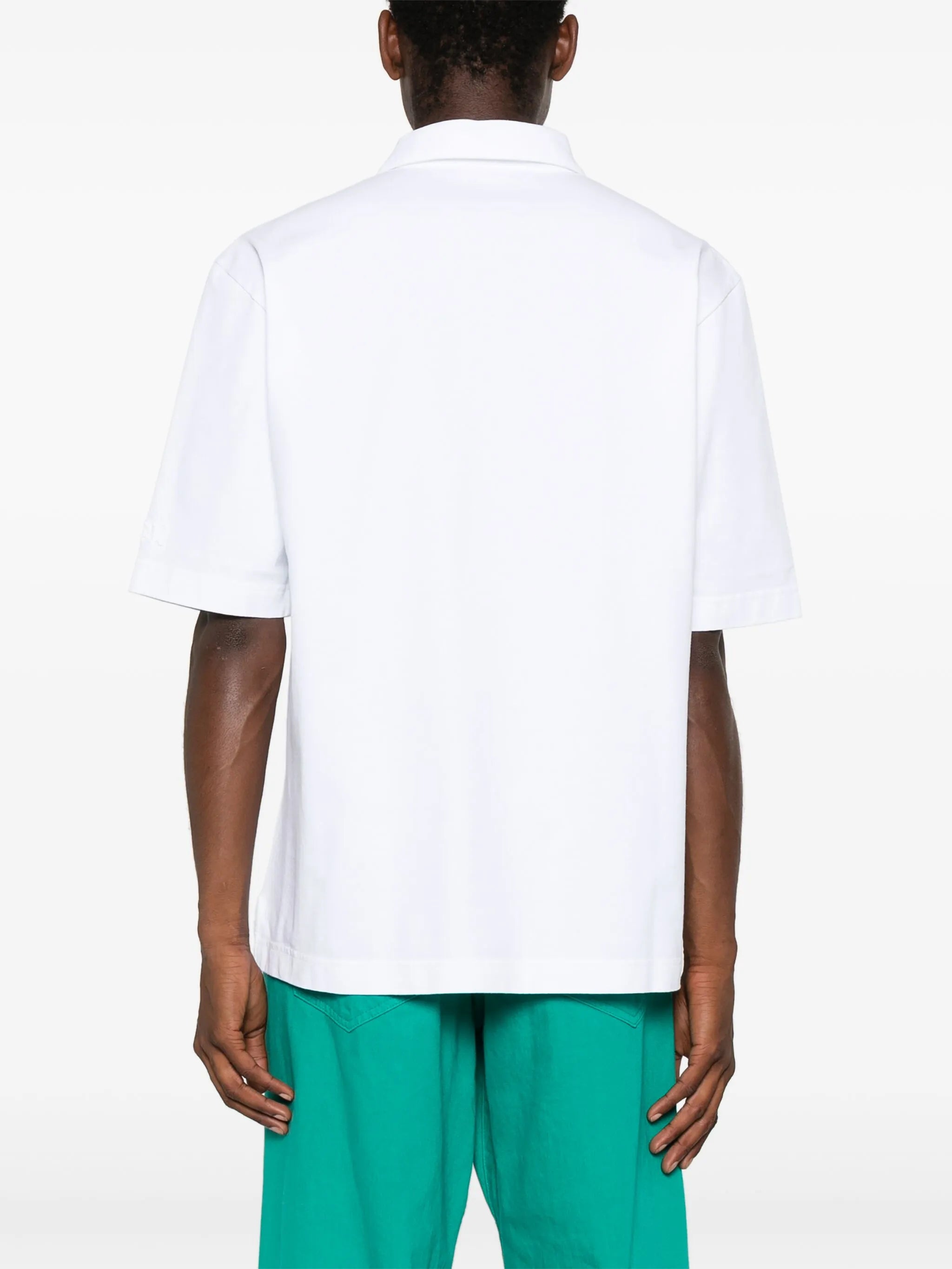 logo-patch polo shirt