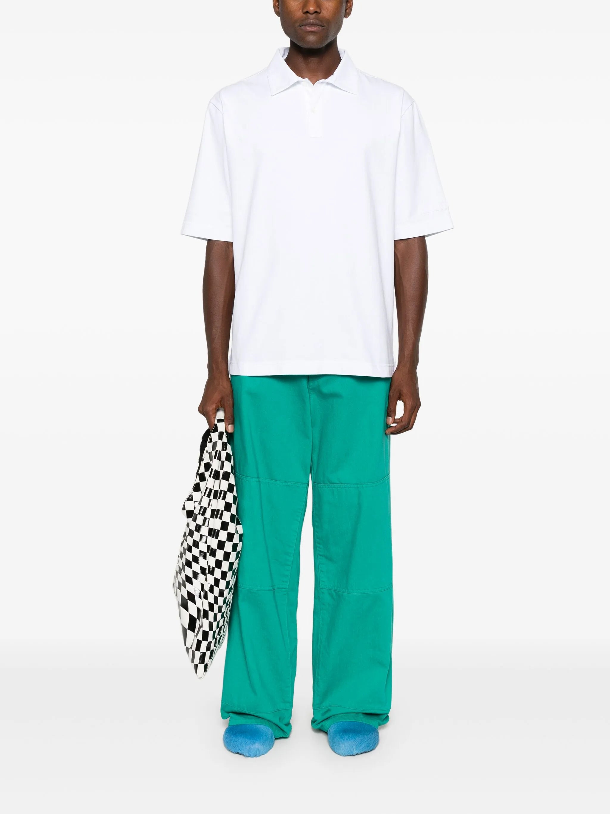 logo-patch polo shirt