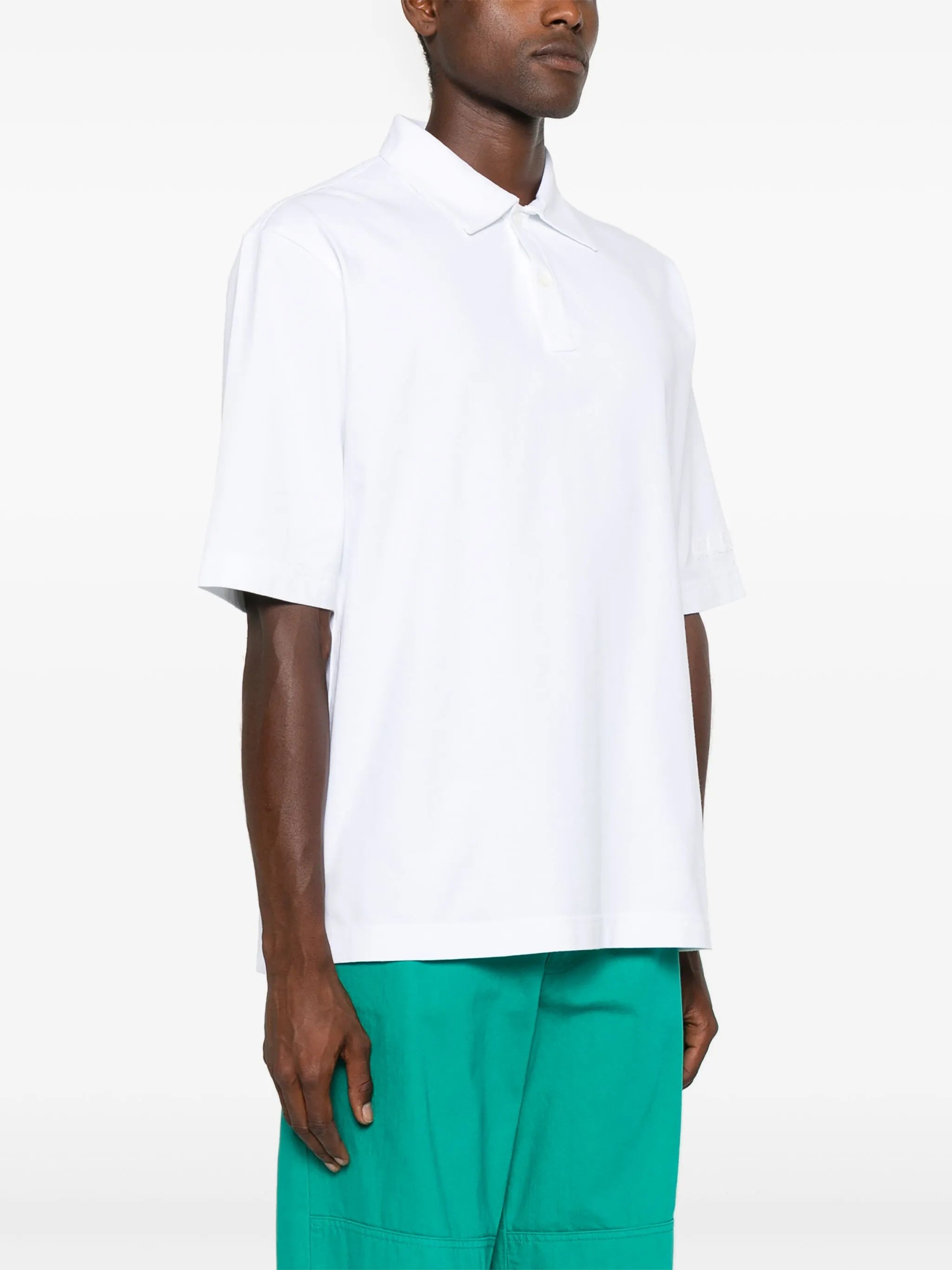 logo-patch polo shirt