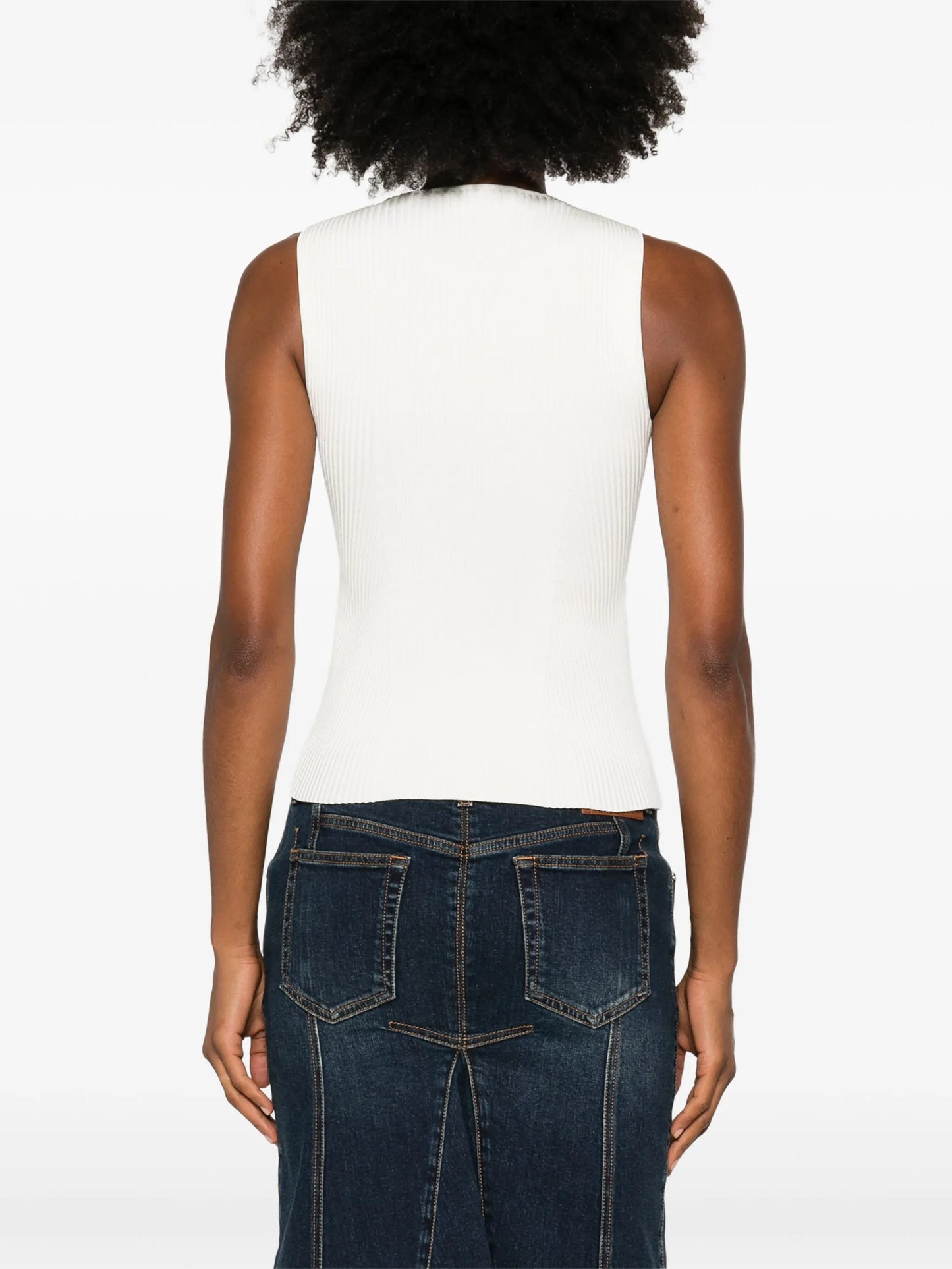slashed knitted top
