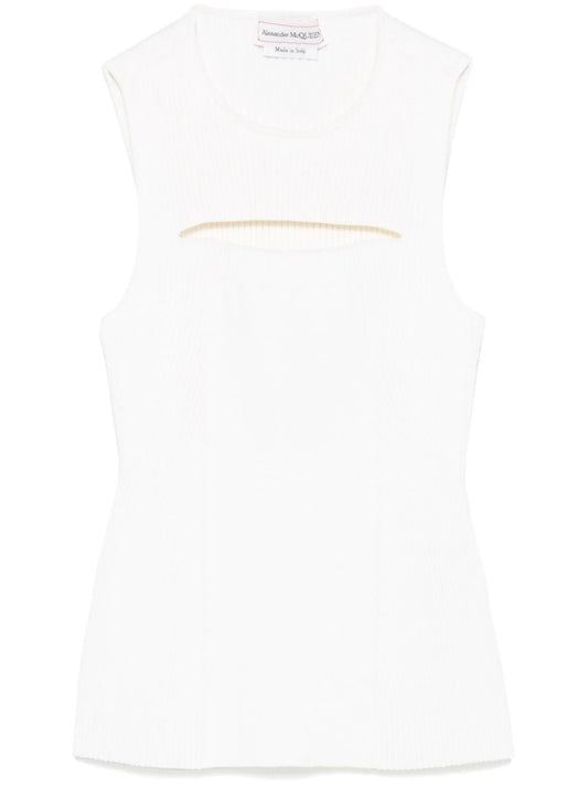 slashed knitted top