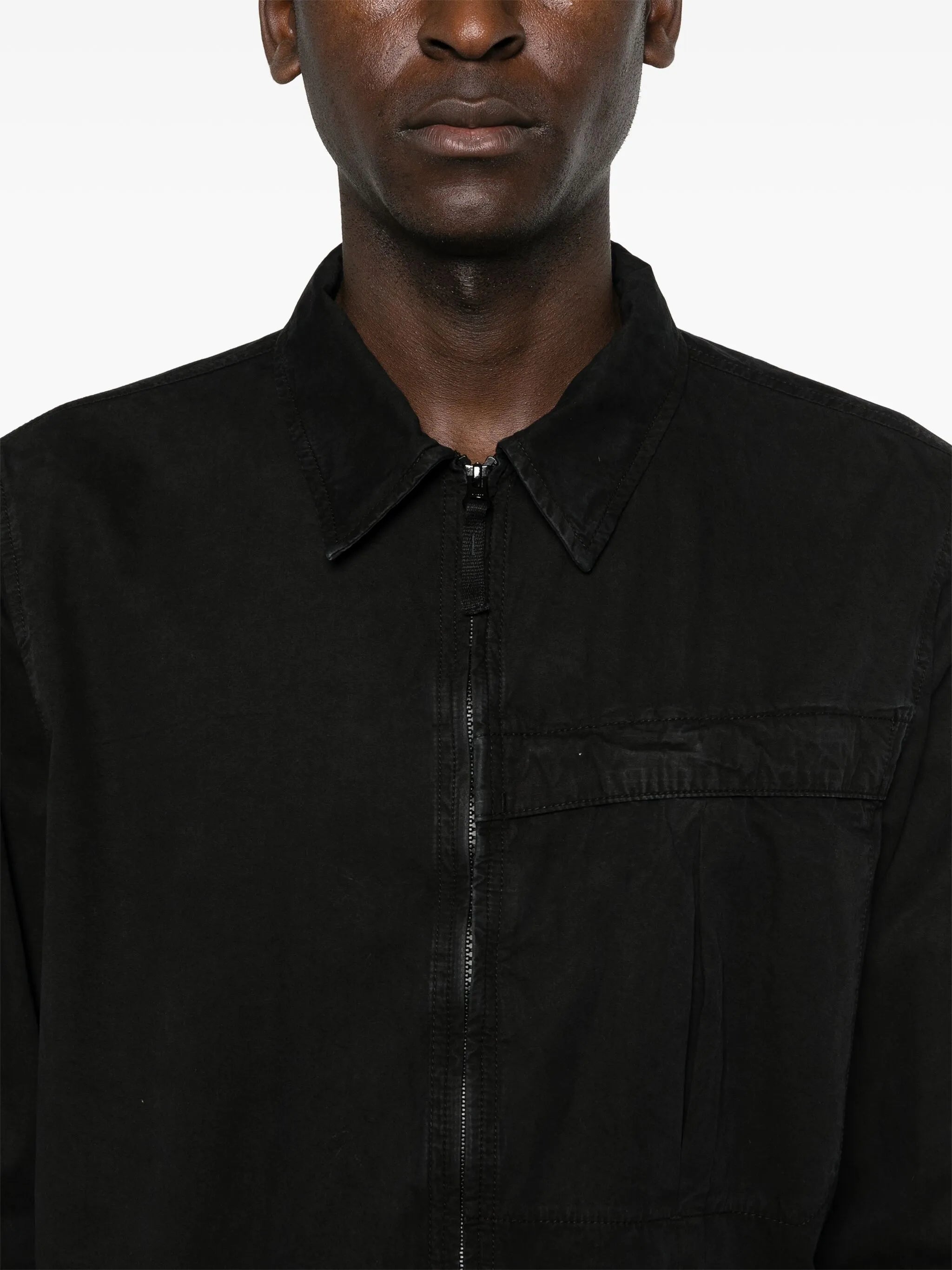 Compass-badge cotton jacket