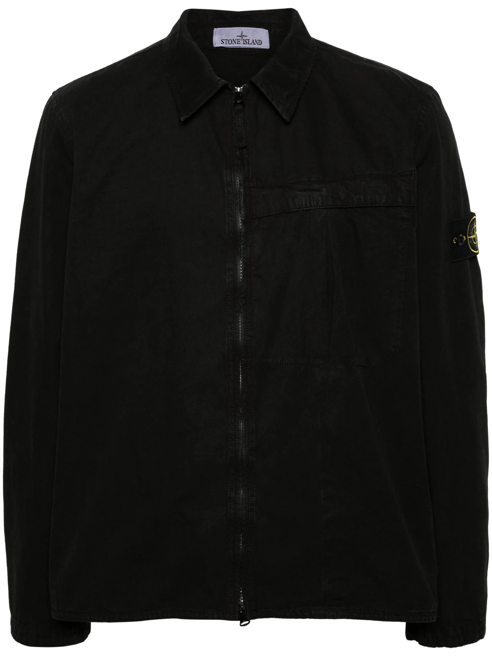 Compass-badge cotton jacket