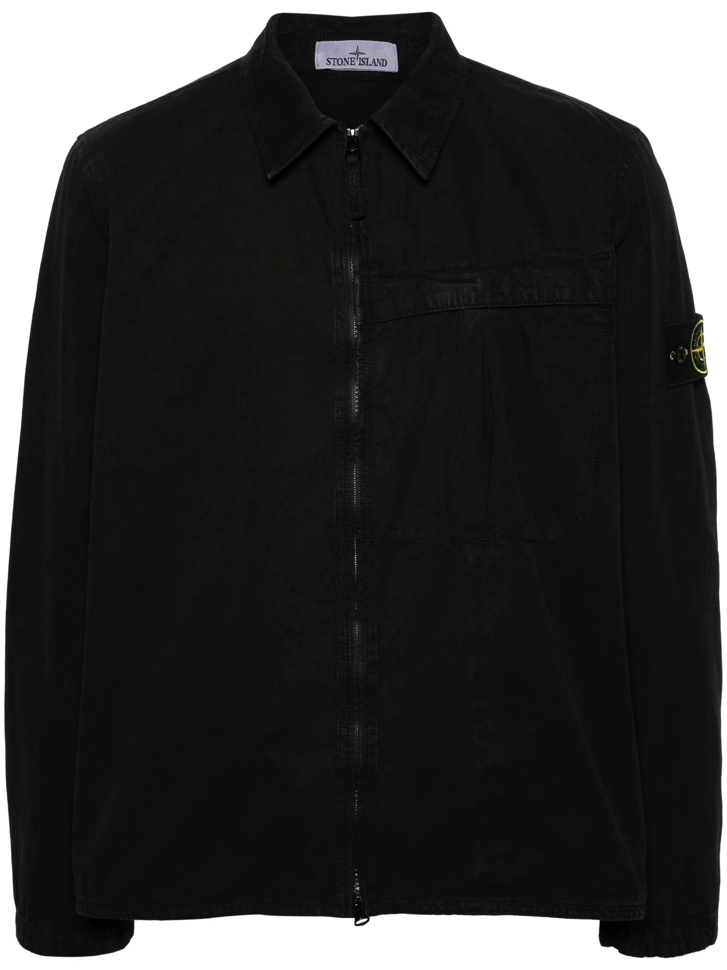 Compass-badge cotton jacket