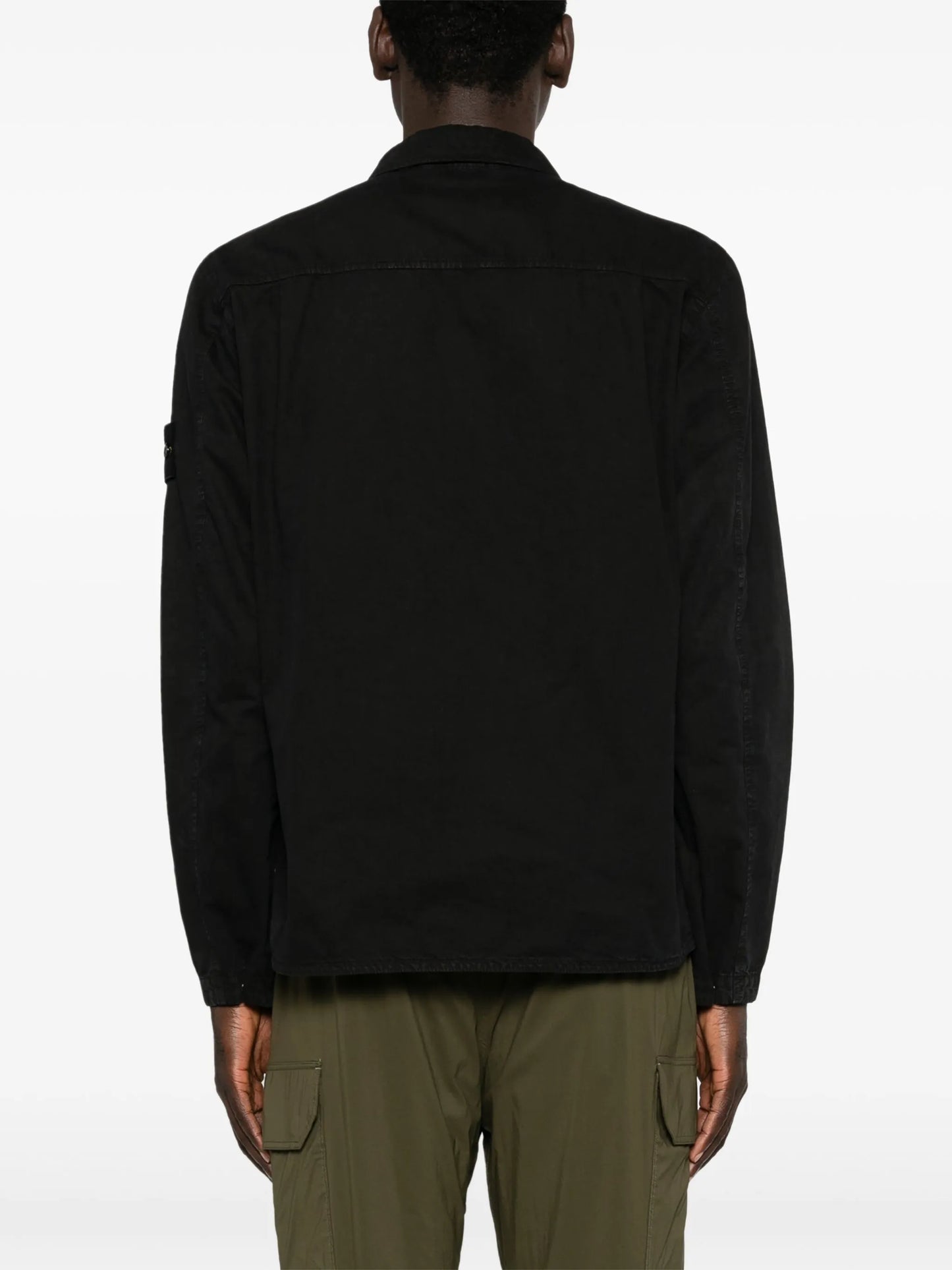 Compass-badge cotton jacket