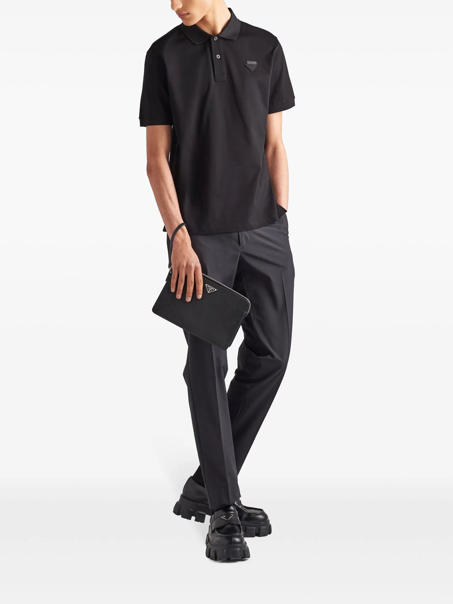 piqué short-sleeve polo shirt