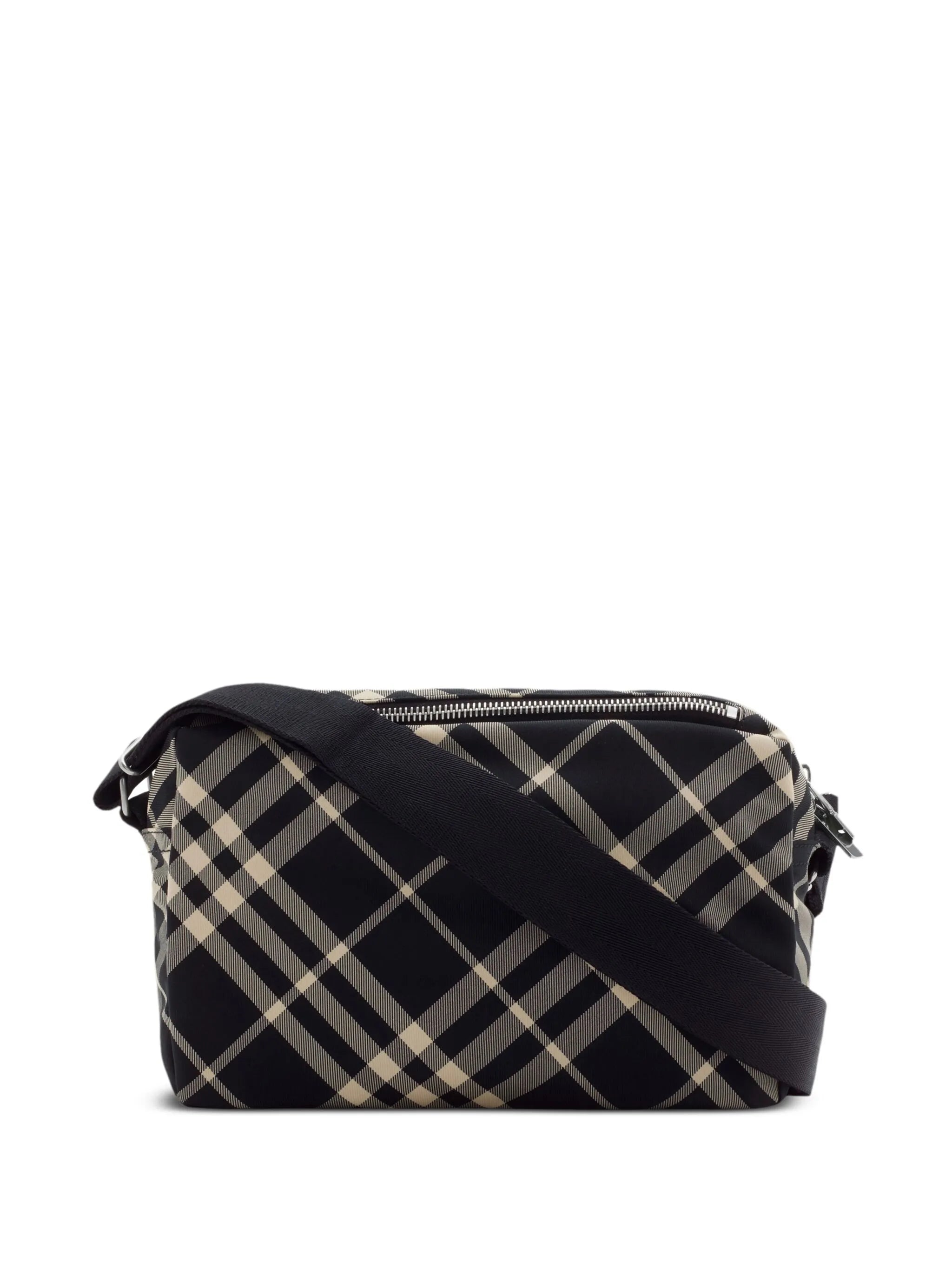 EKD-appliqué checked crossbody bag