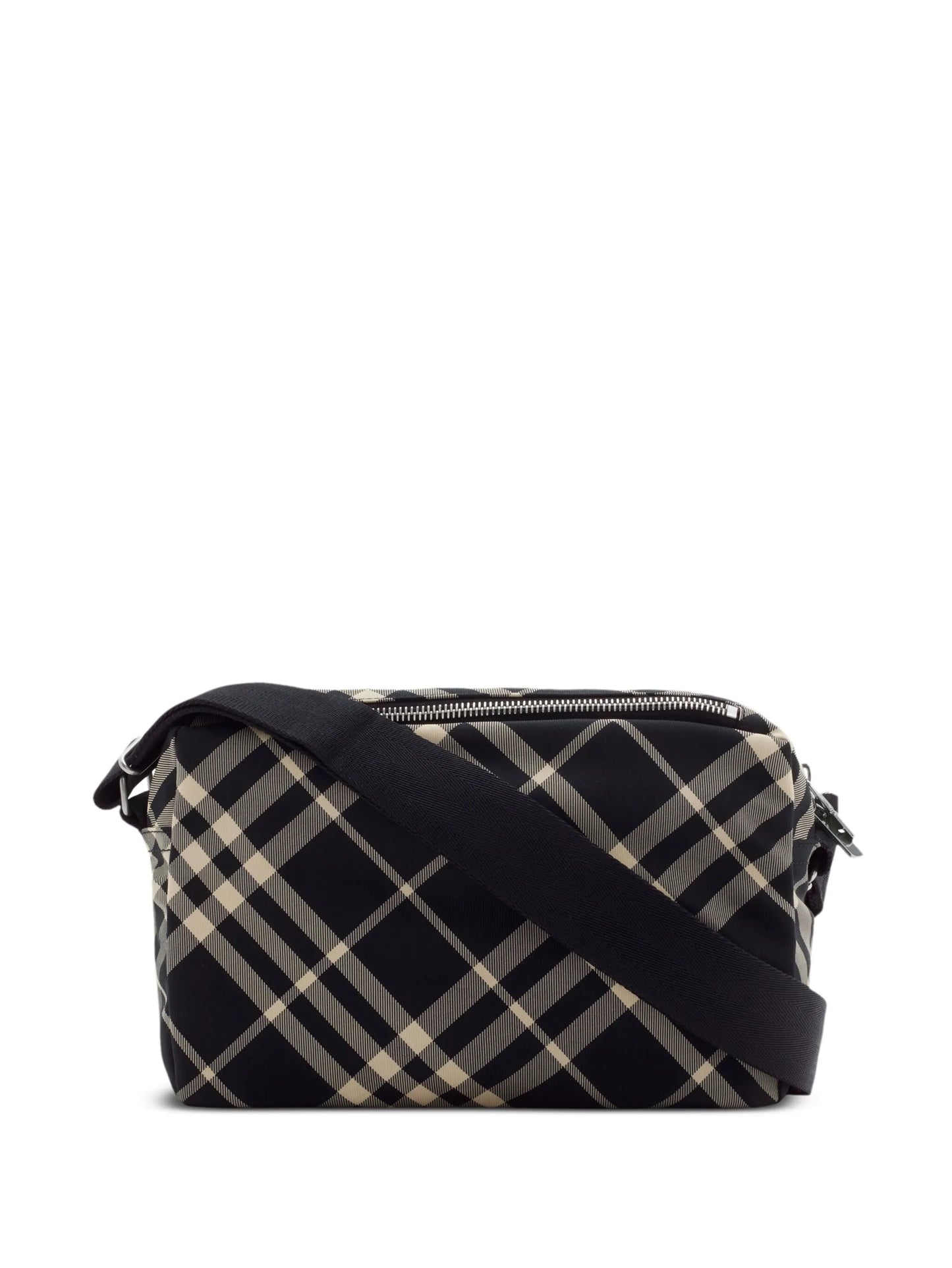 EKD-appliqué checked crossbody bag
