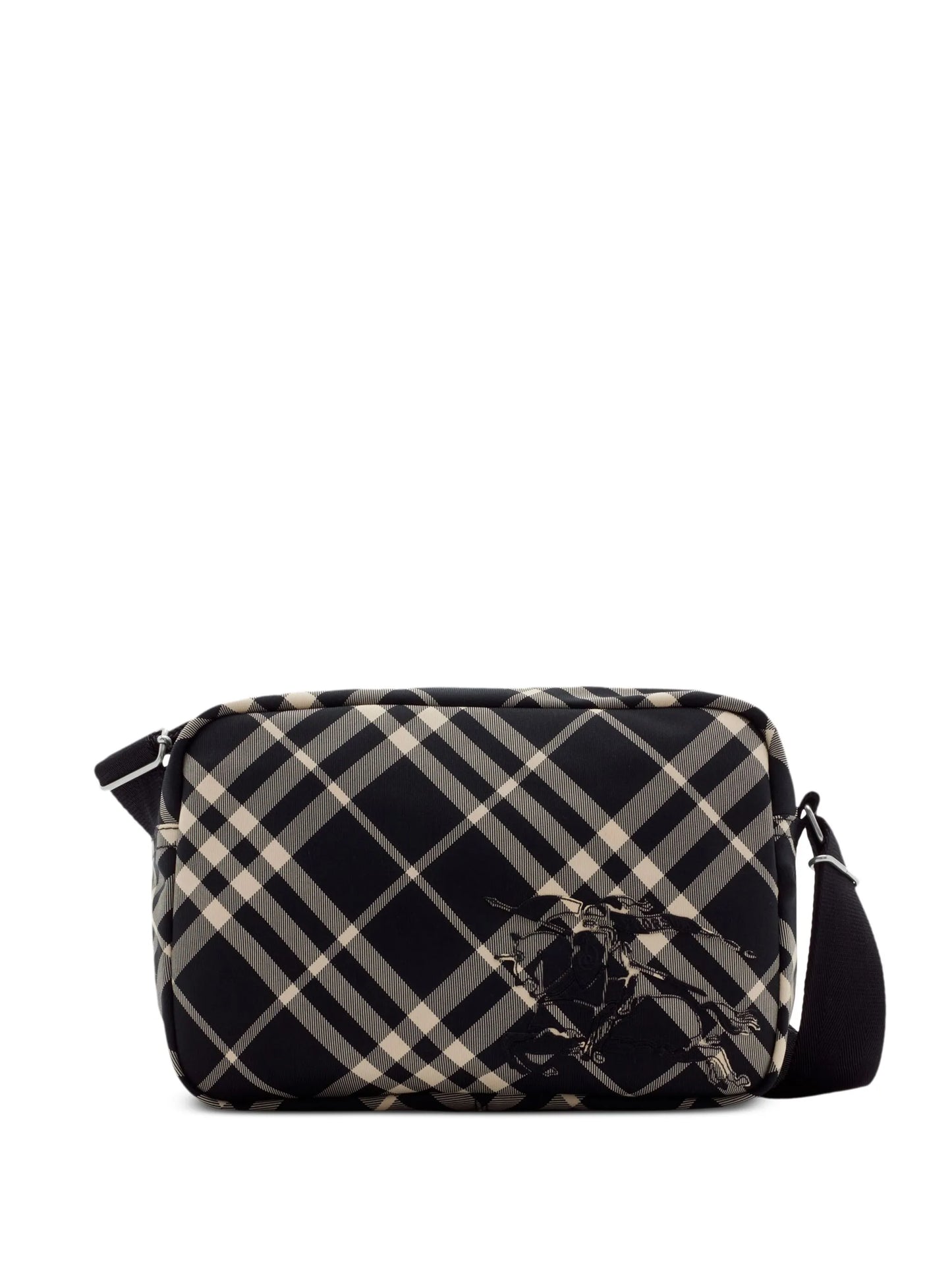 EKD-appliqué checked crossbody bag