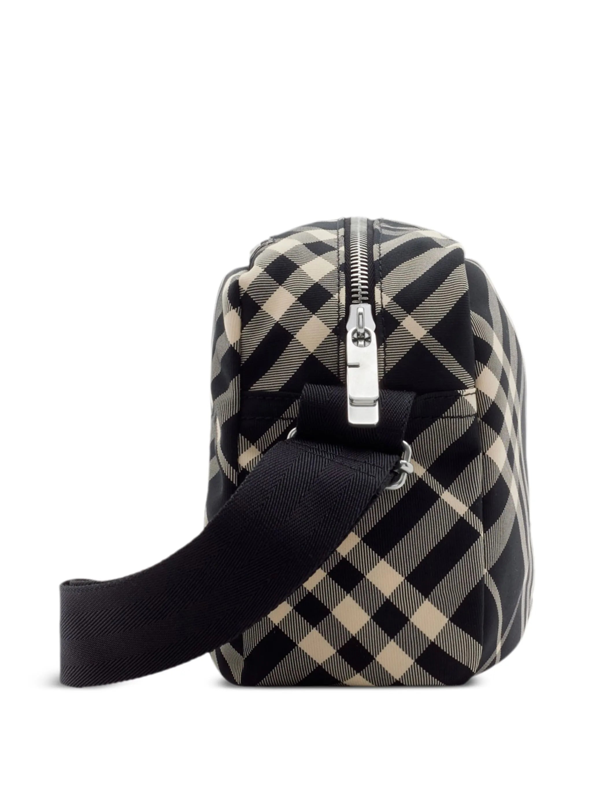 EKD-appliqué checked crossbody bag