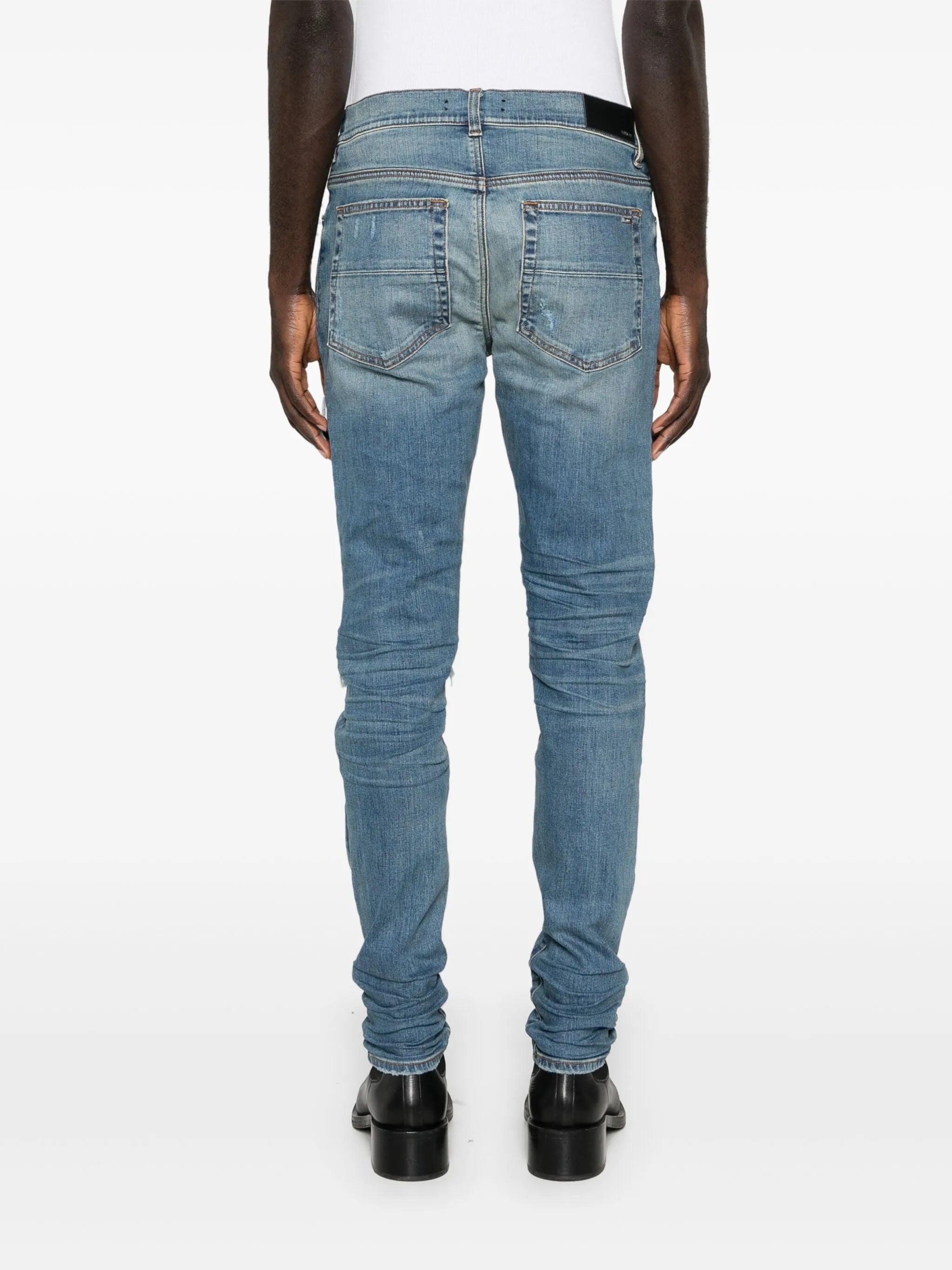MX1 distressed-effect skinny jeans