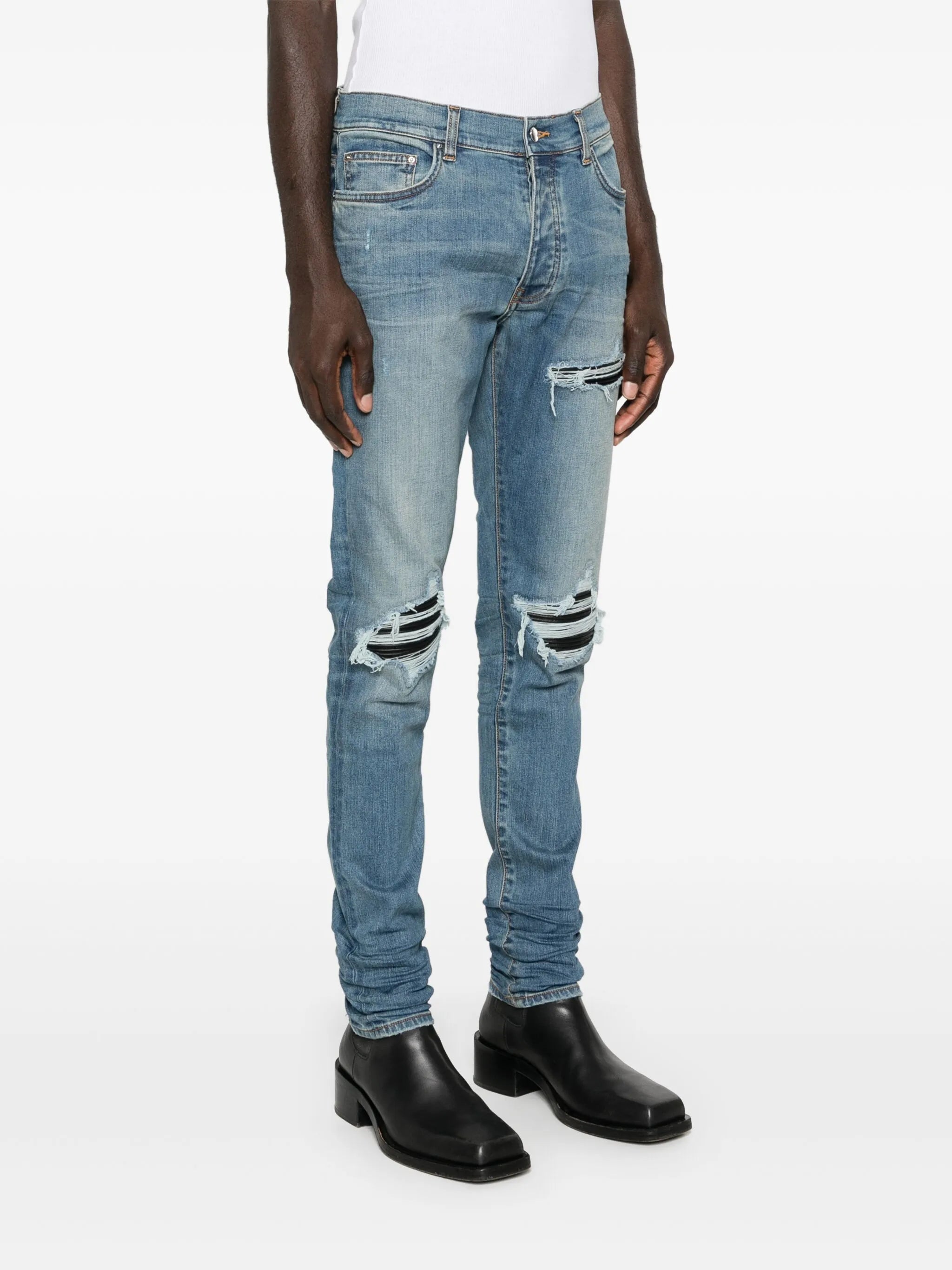 MX1 distressed-effect skinny jeans