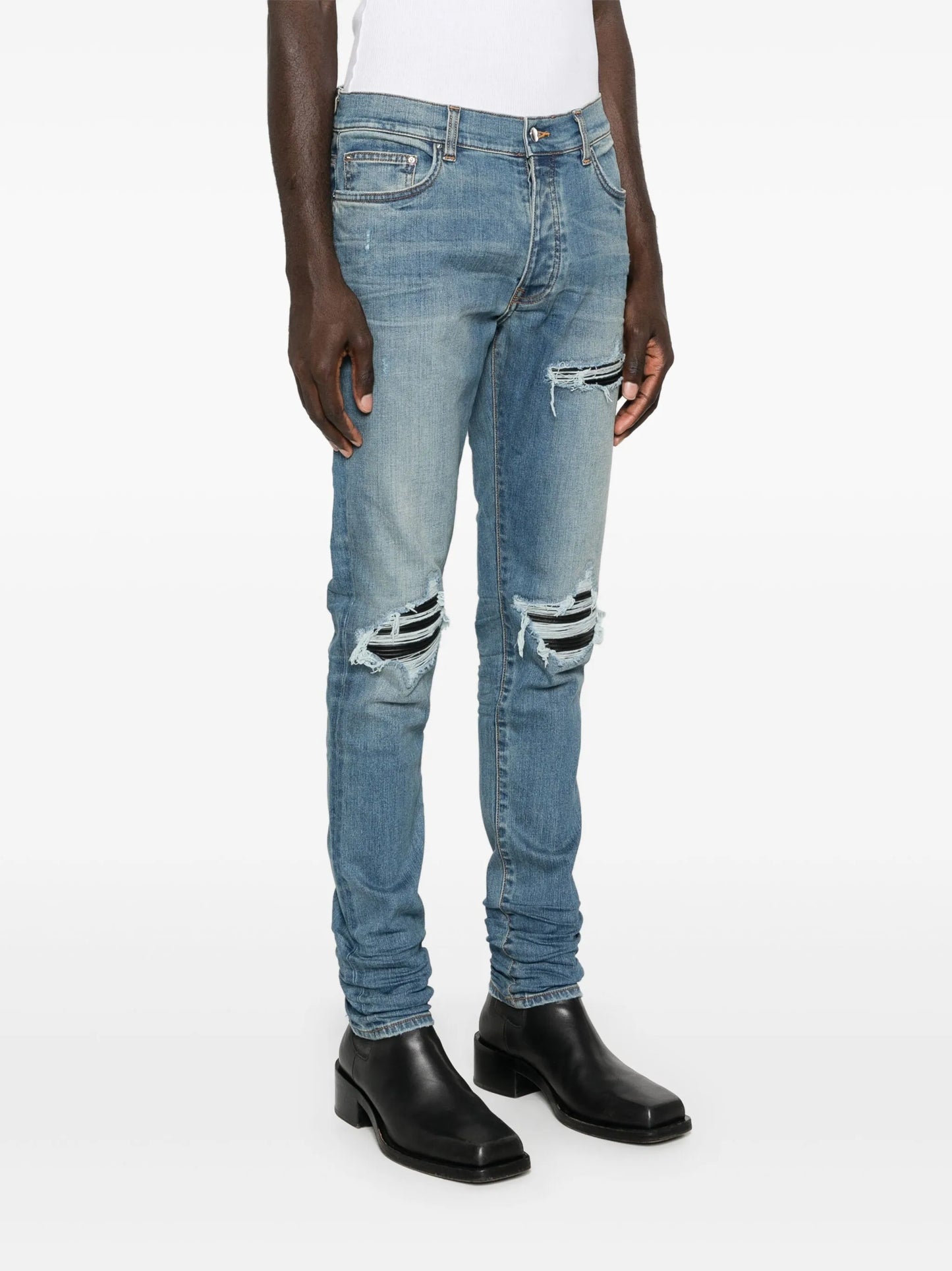 MX1 distressed-effect skinny jeans