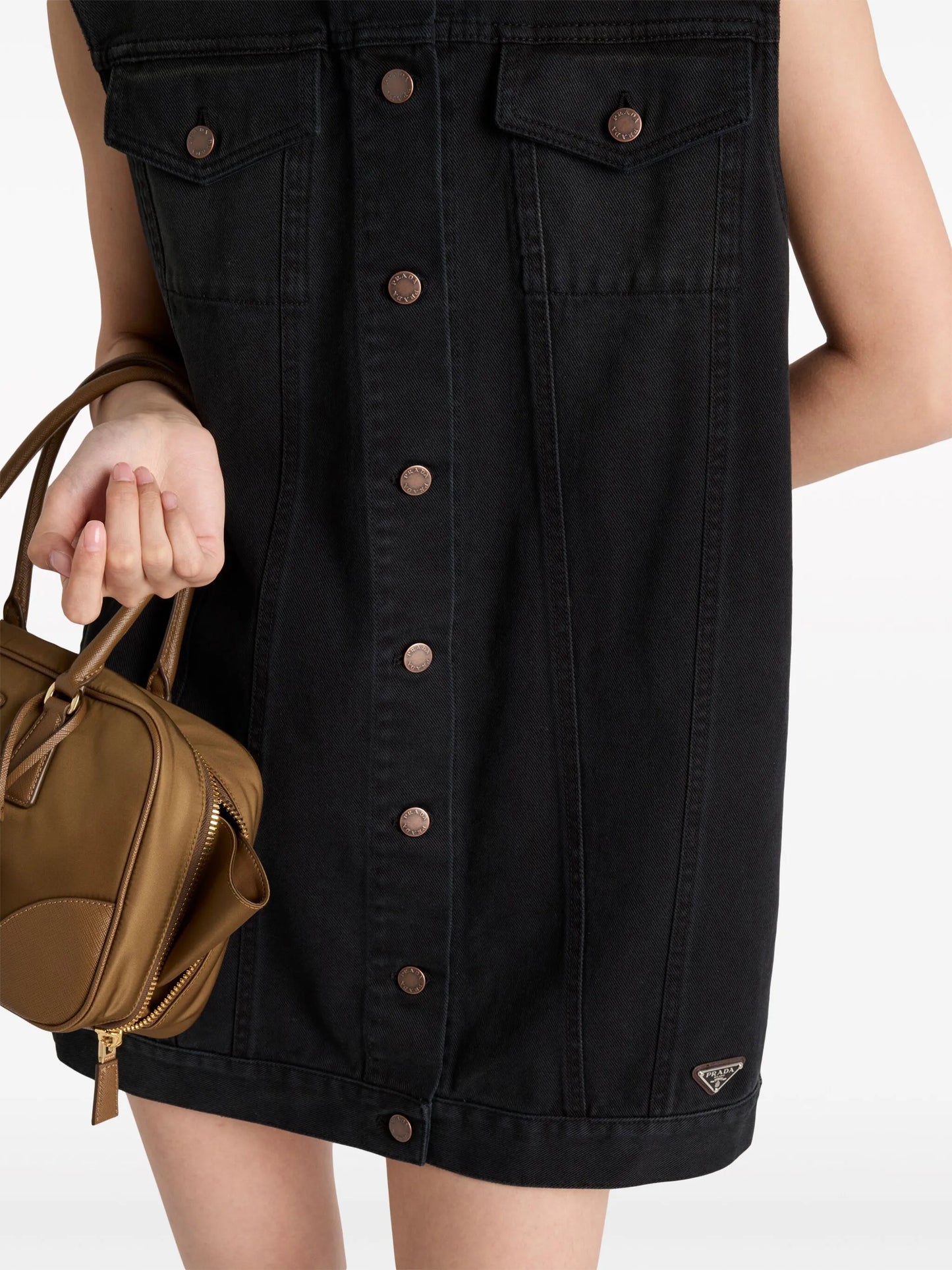 denim mini dress