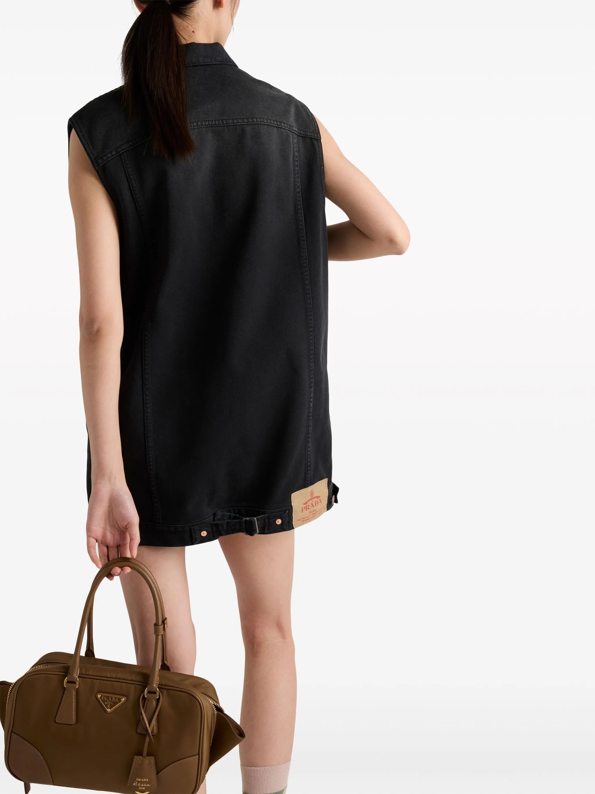denim mini dress