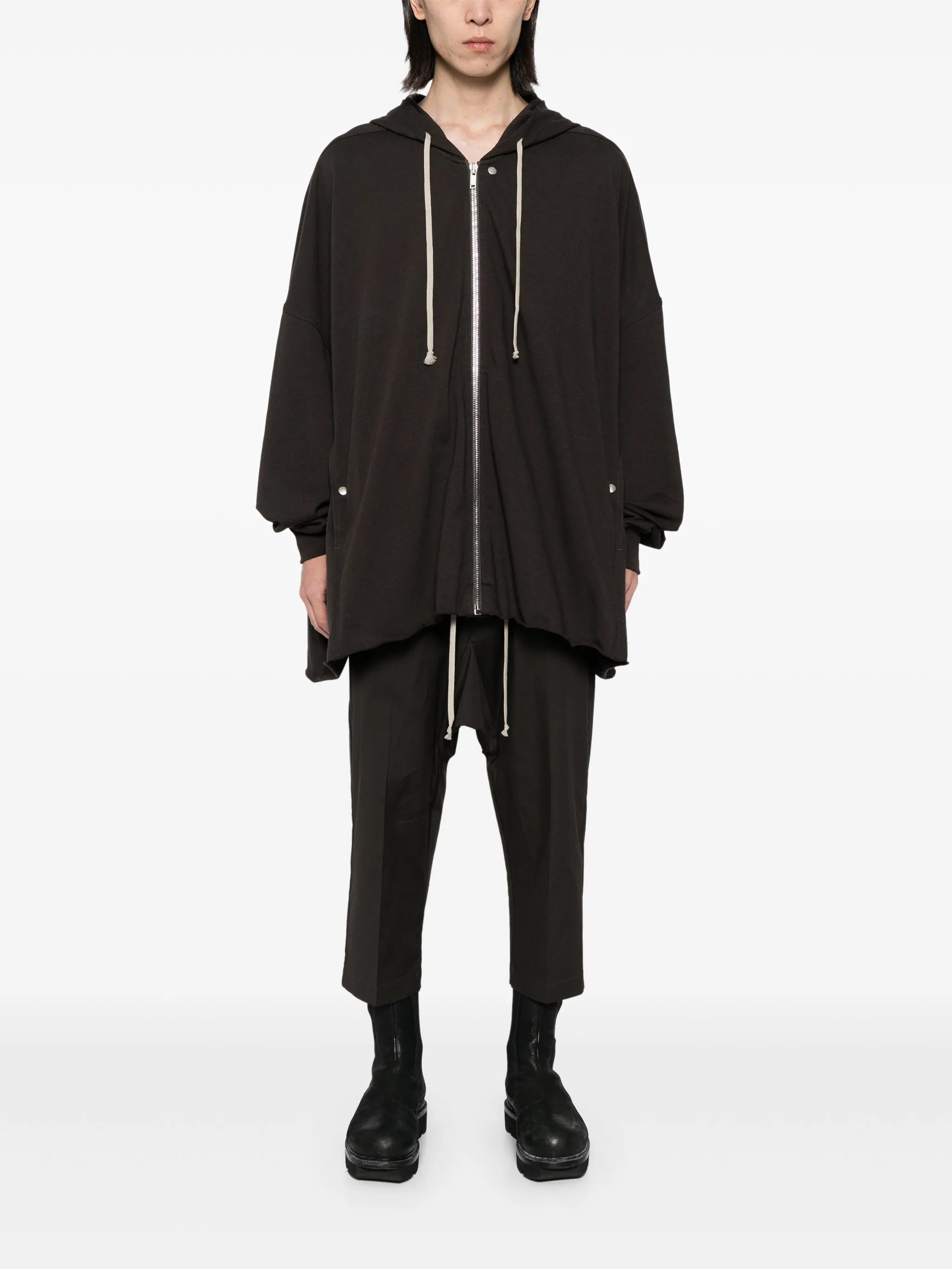 drawstring cropped trousers