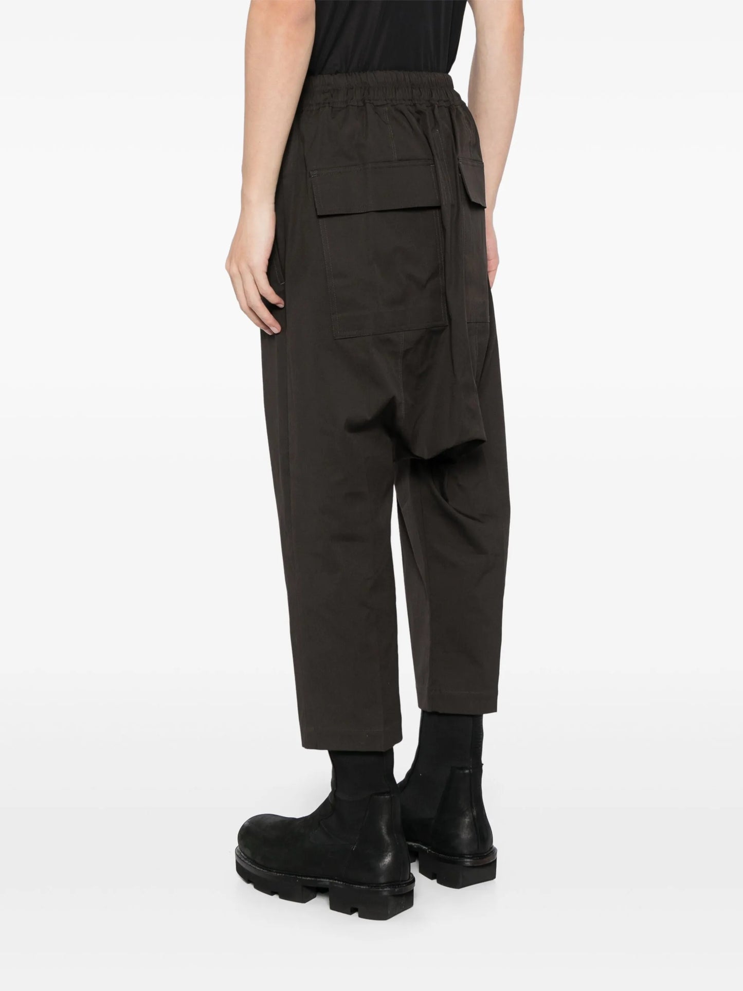 drawstring cropped trousers
