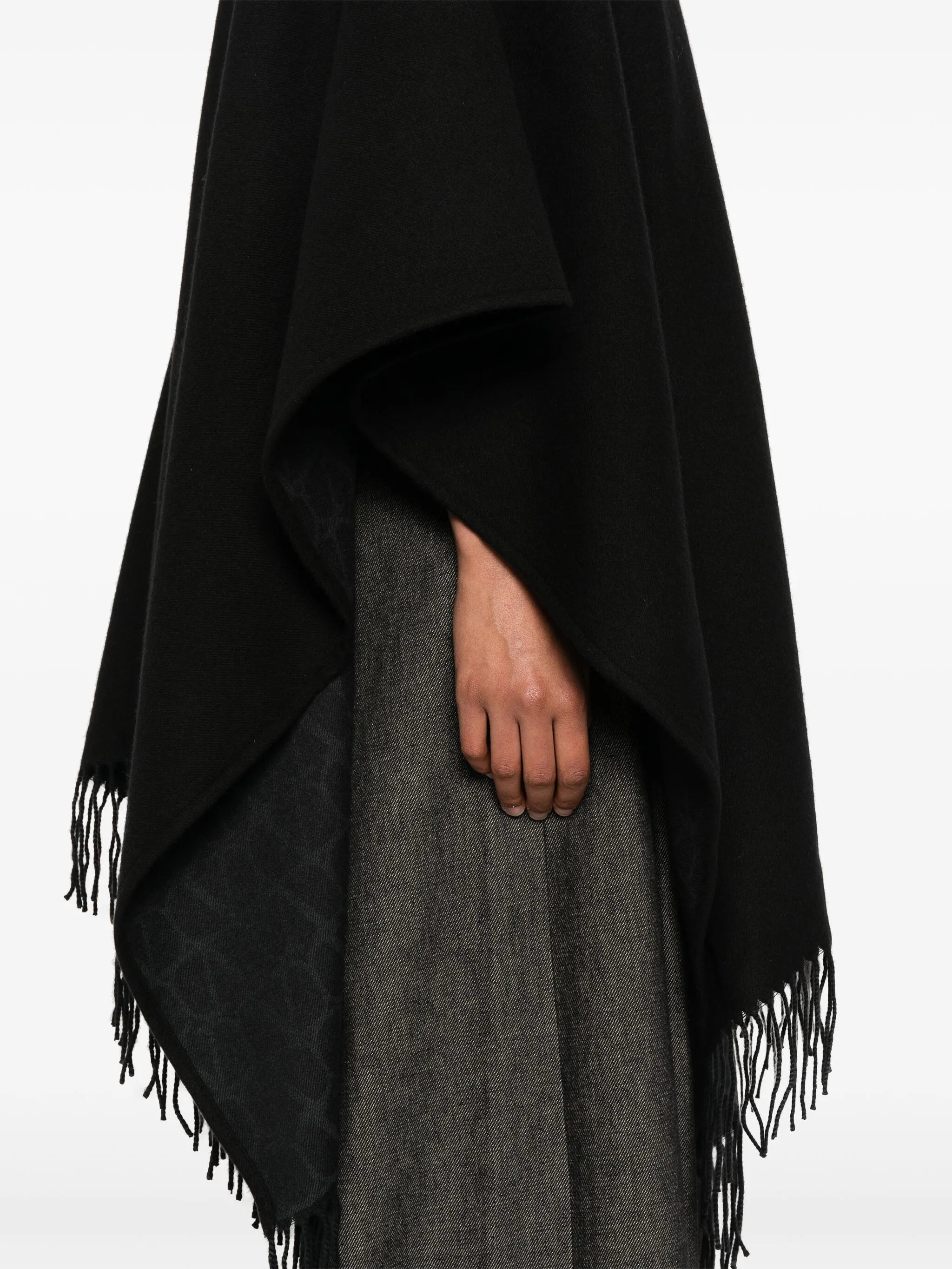 VLogo Signature cashmere poncho