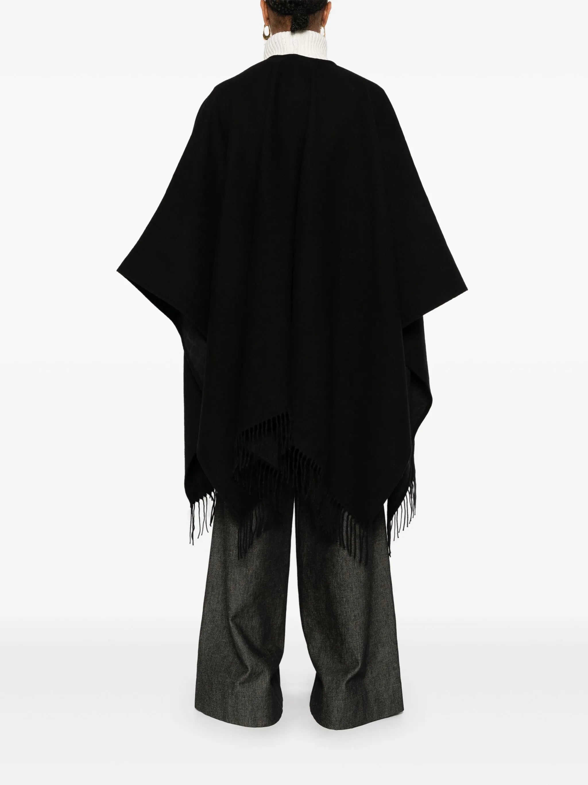 VLogo Signature cashmere poncho