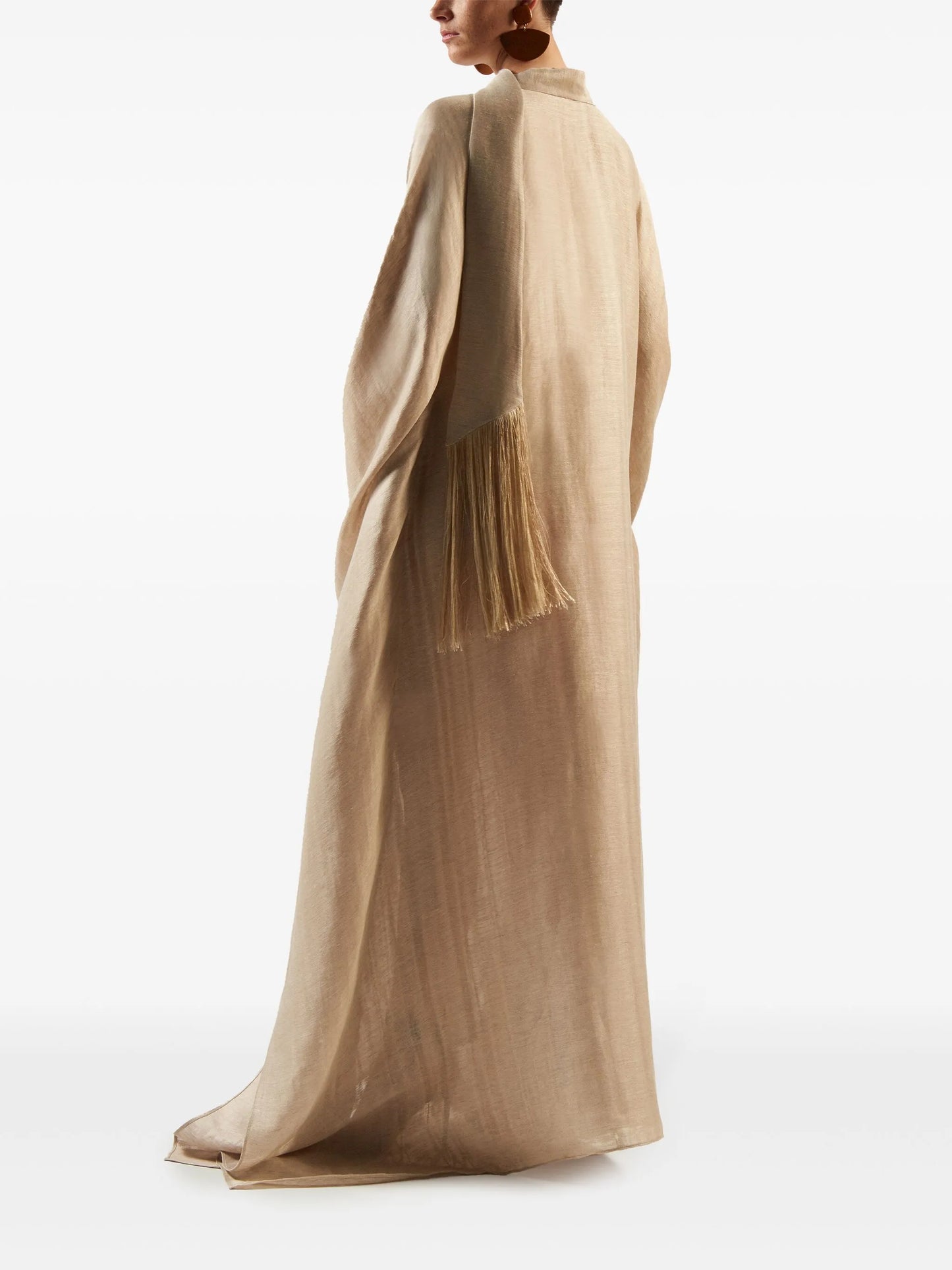 Ottawa fringed-detail kaftan dress