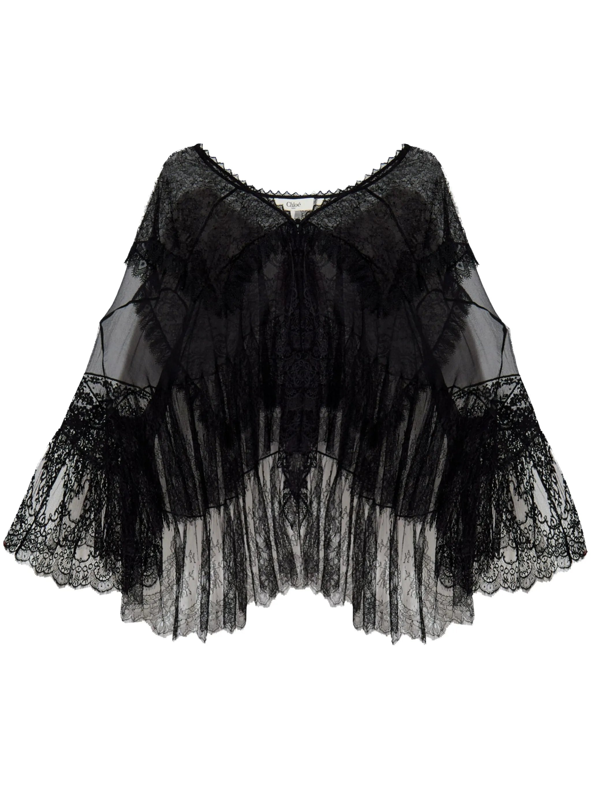 lace silk top