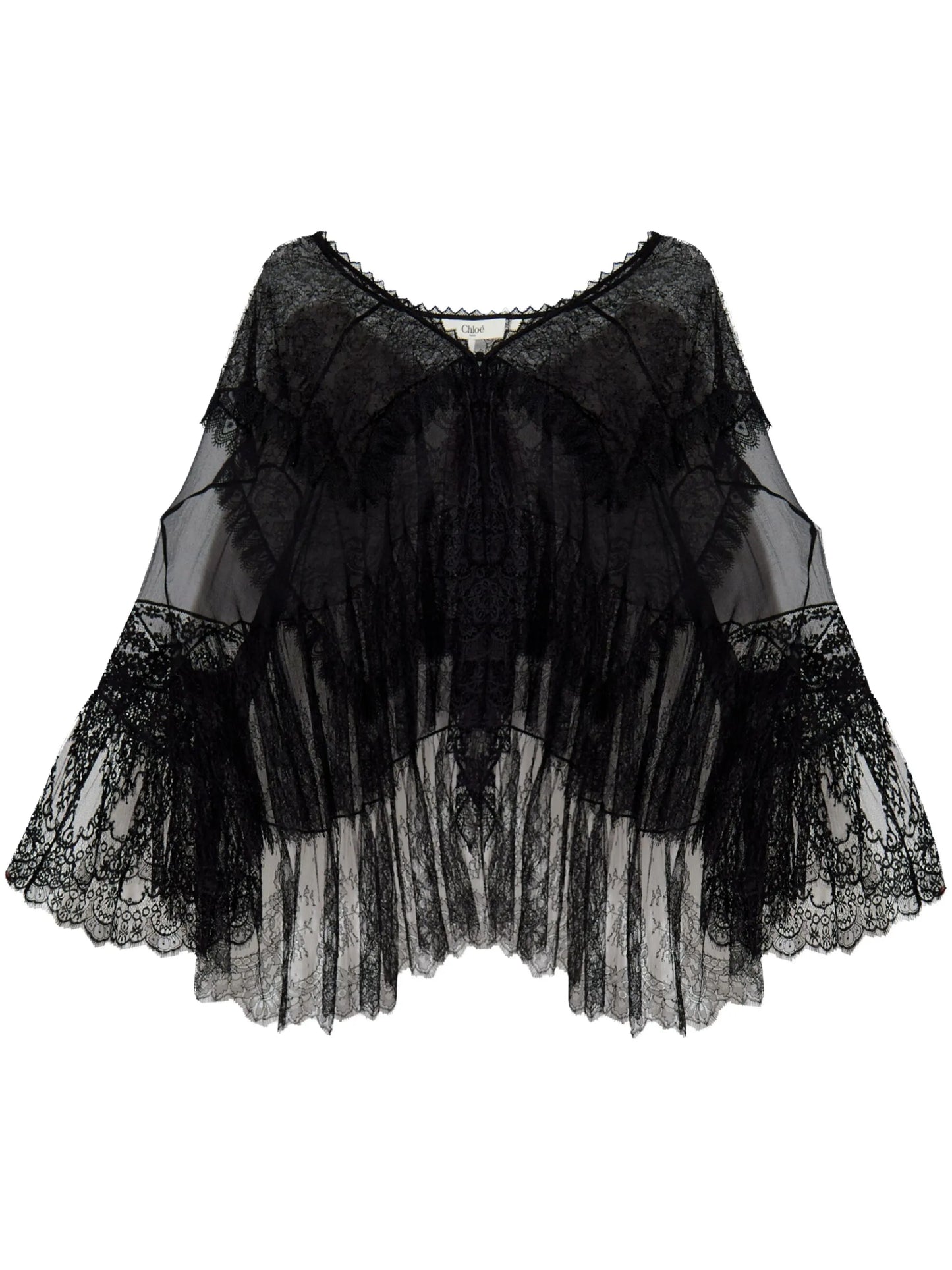 lace silk top