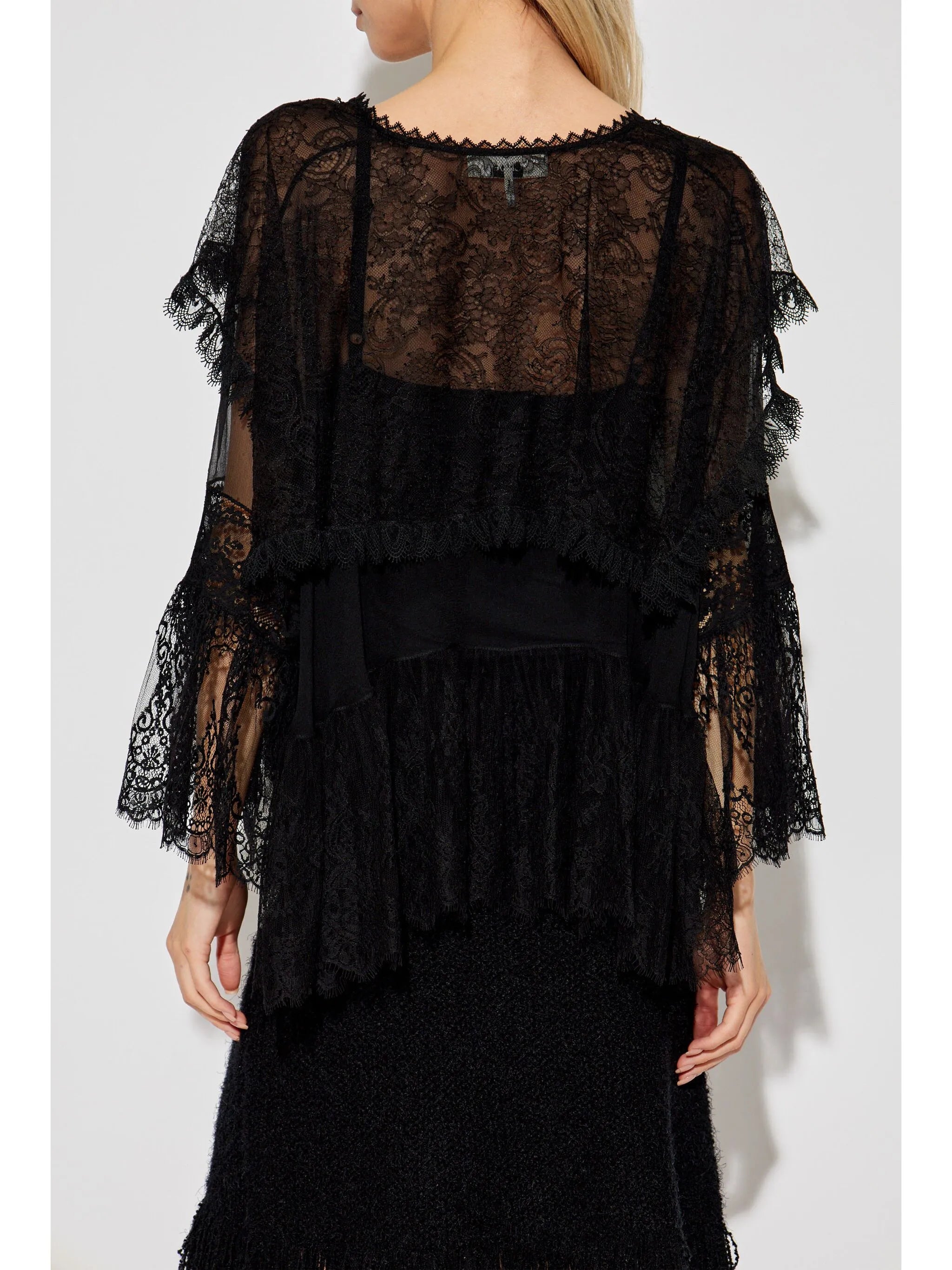 lace silk top