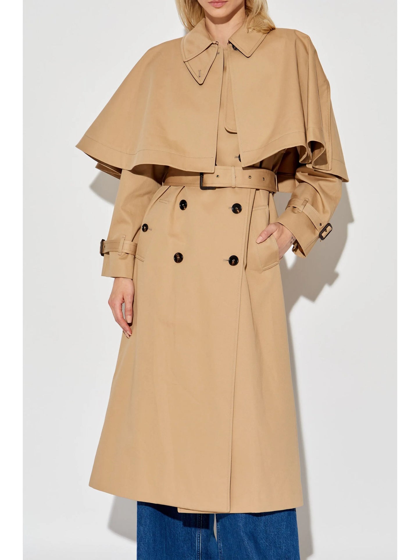 double-breasted trench coat