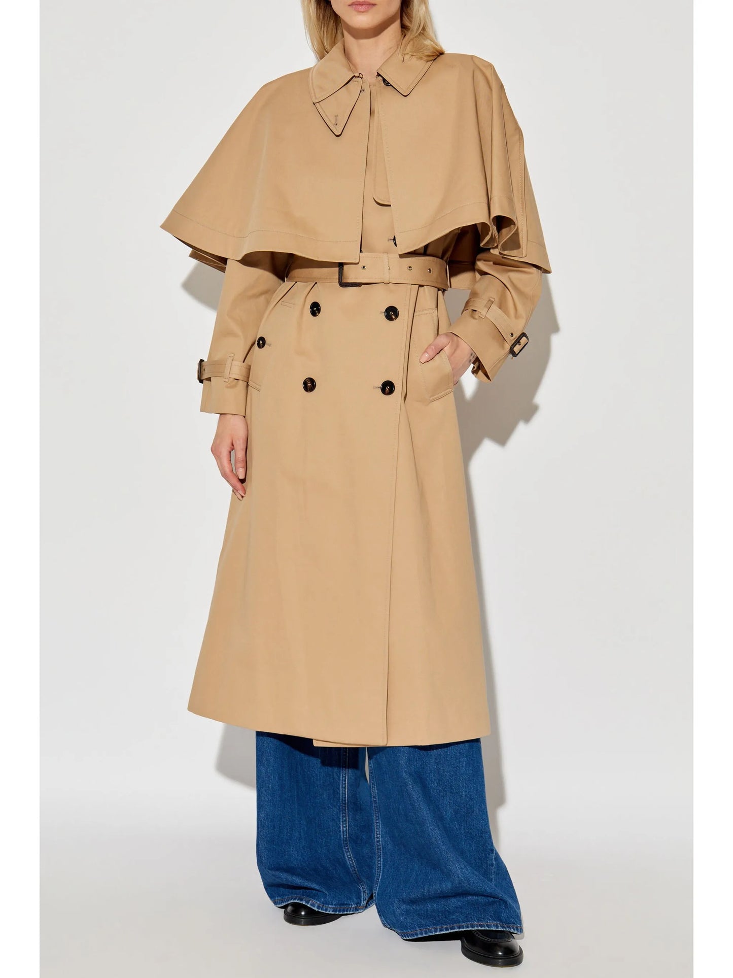 double-breasted trench coat