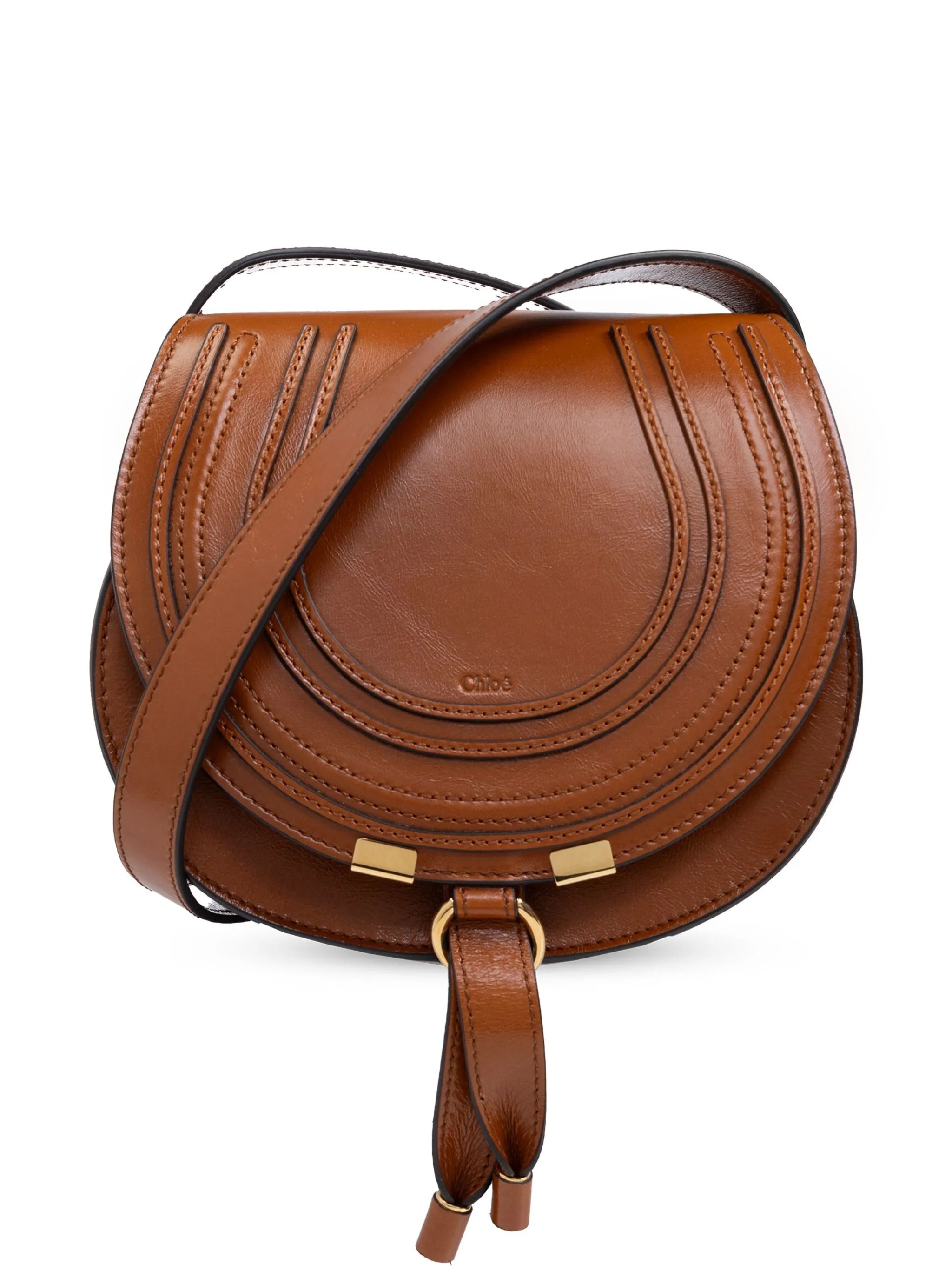small Marcie leather saddle bag