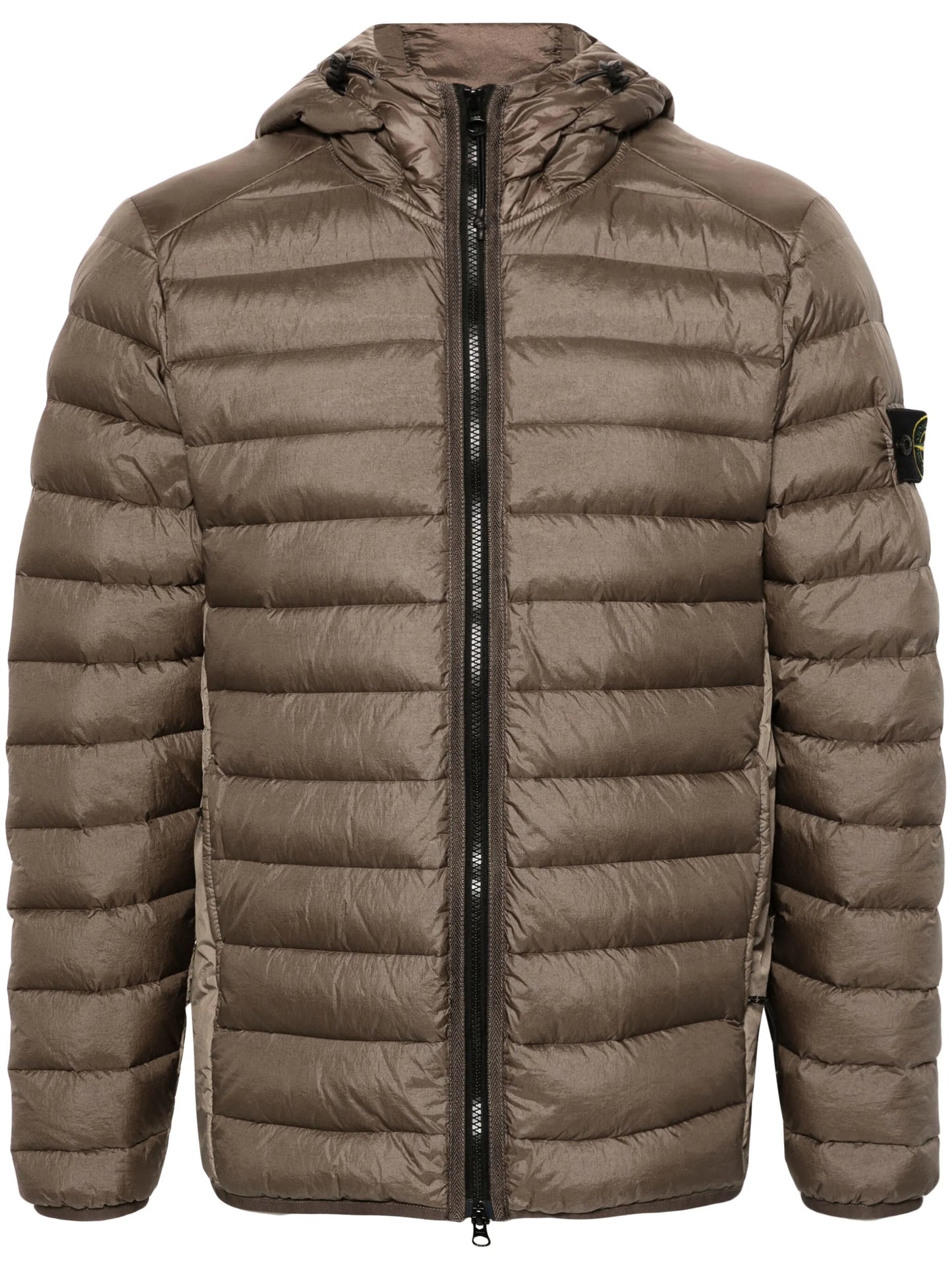 Compass-badge puffer jacket