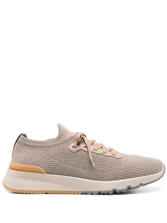 knitted-upper sneakers