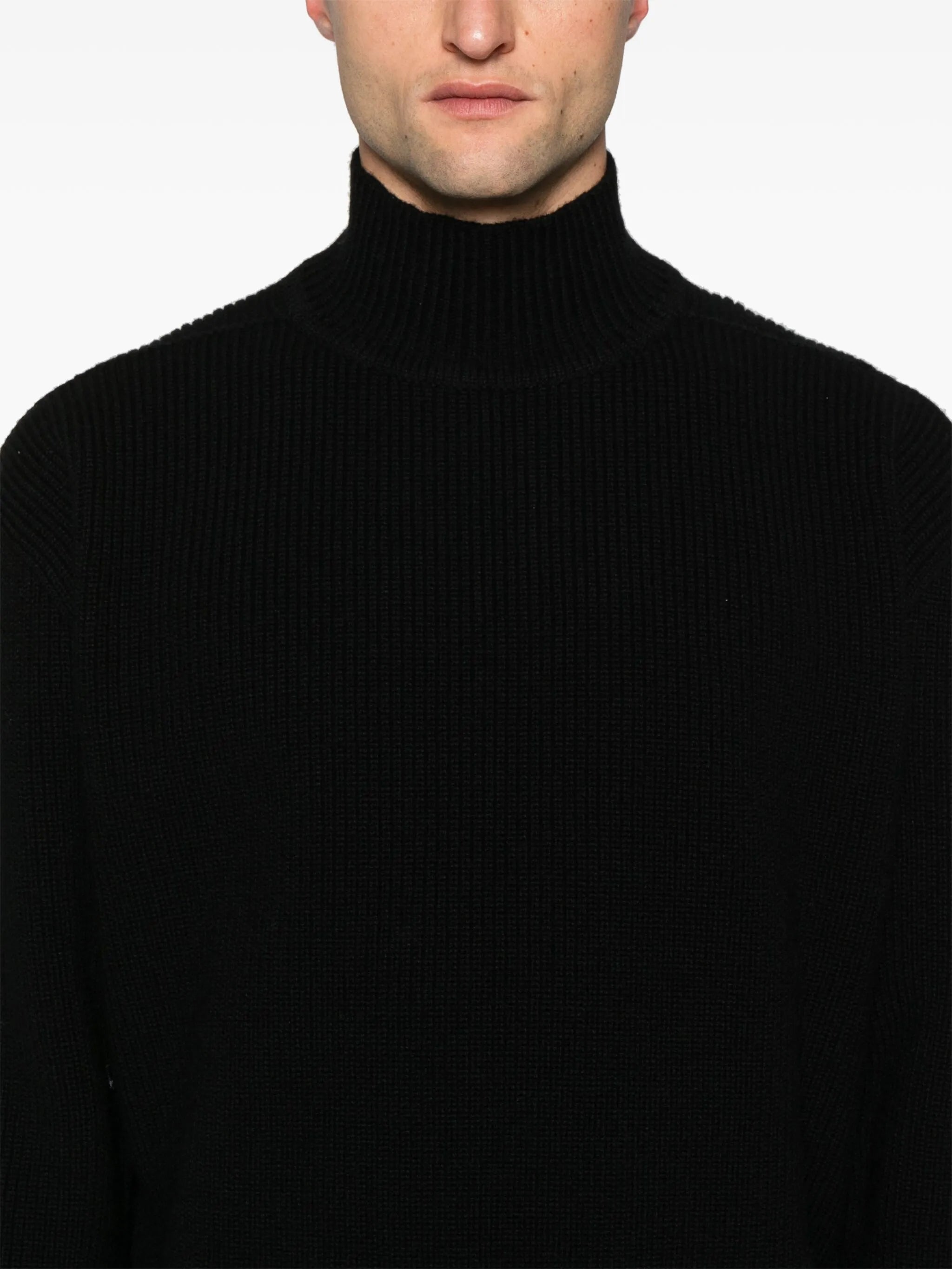 roll-neck virgin-wool jumper