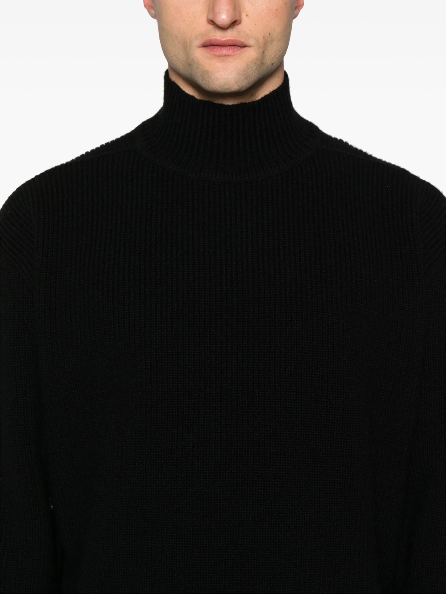 roll-neck virgin-wool jumper