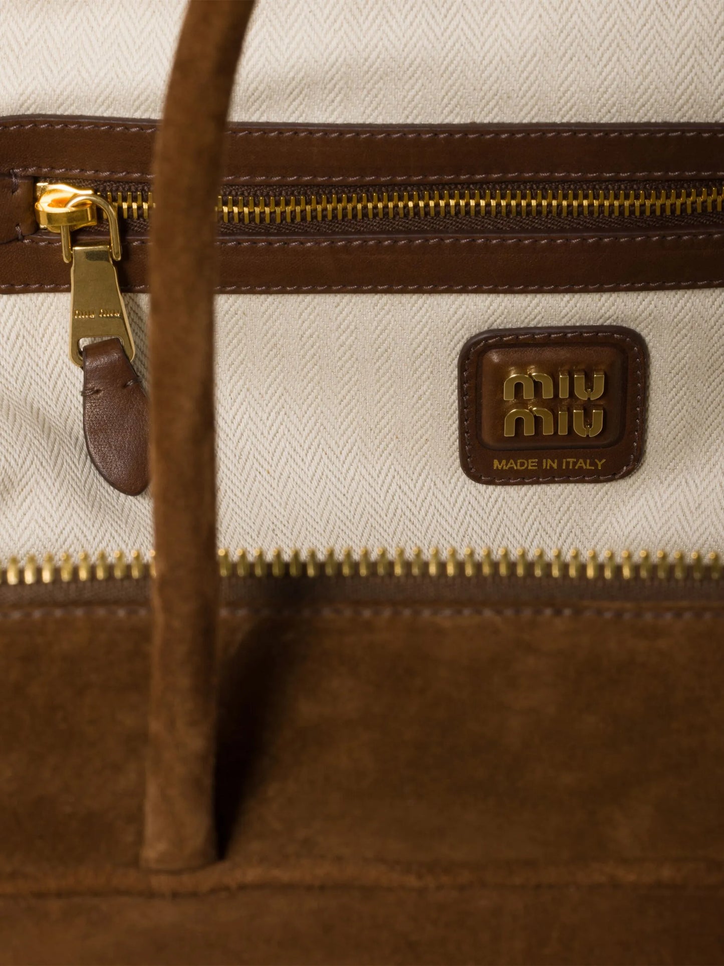 Beau logo-debossed suede bag