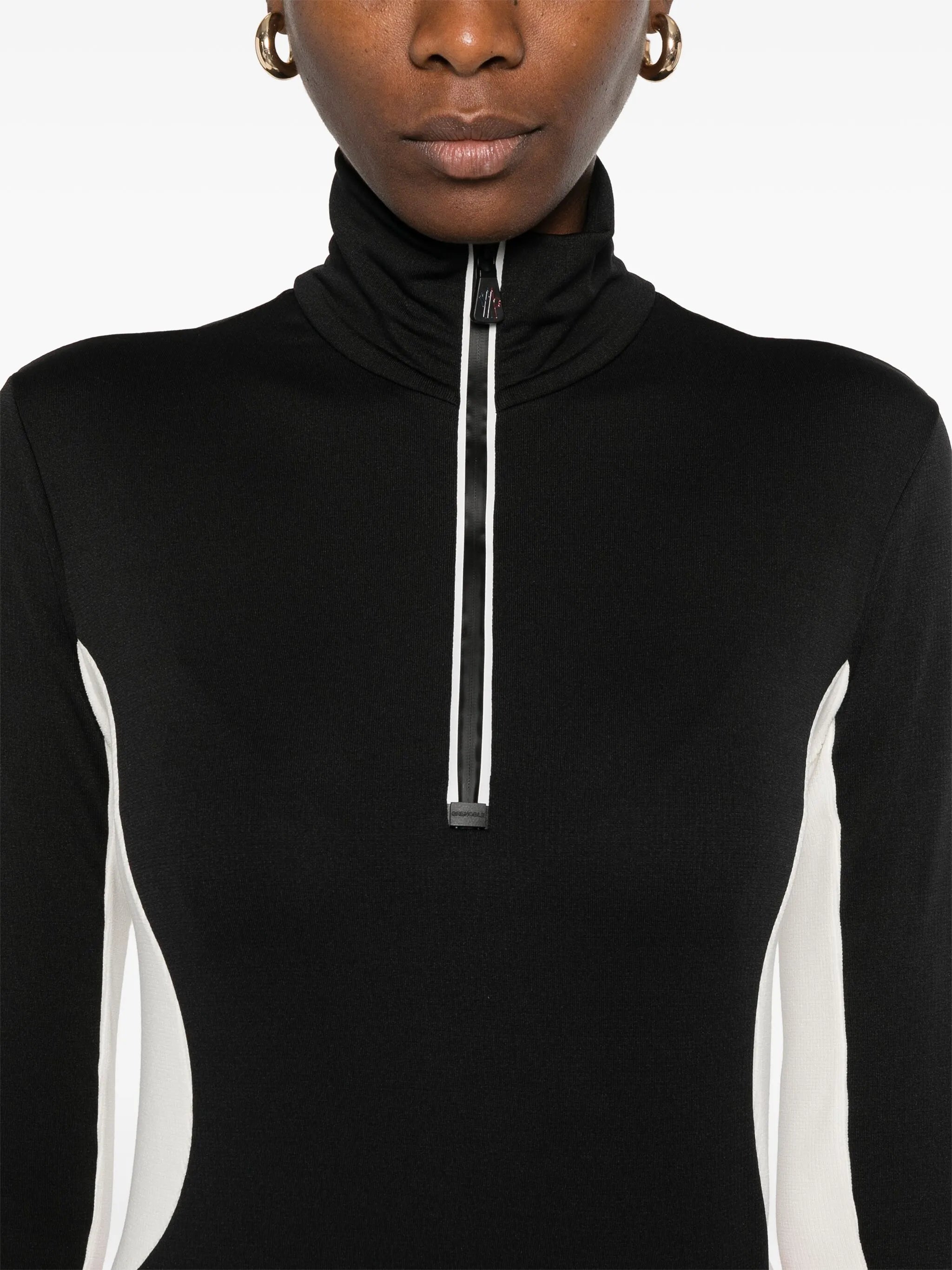 colour-block ski top
